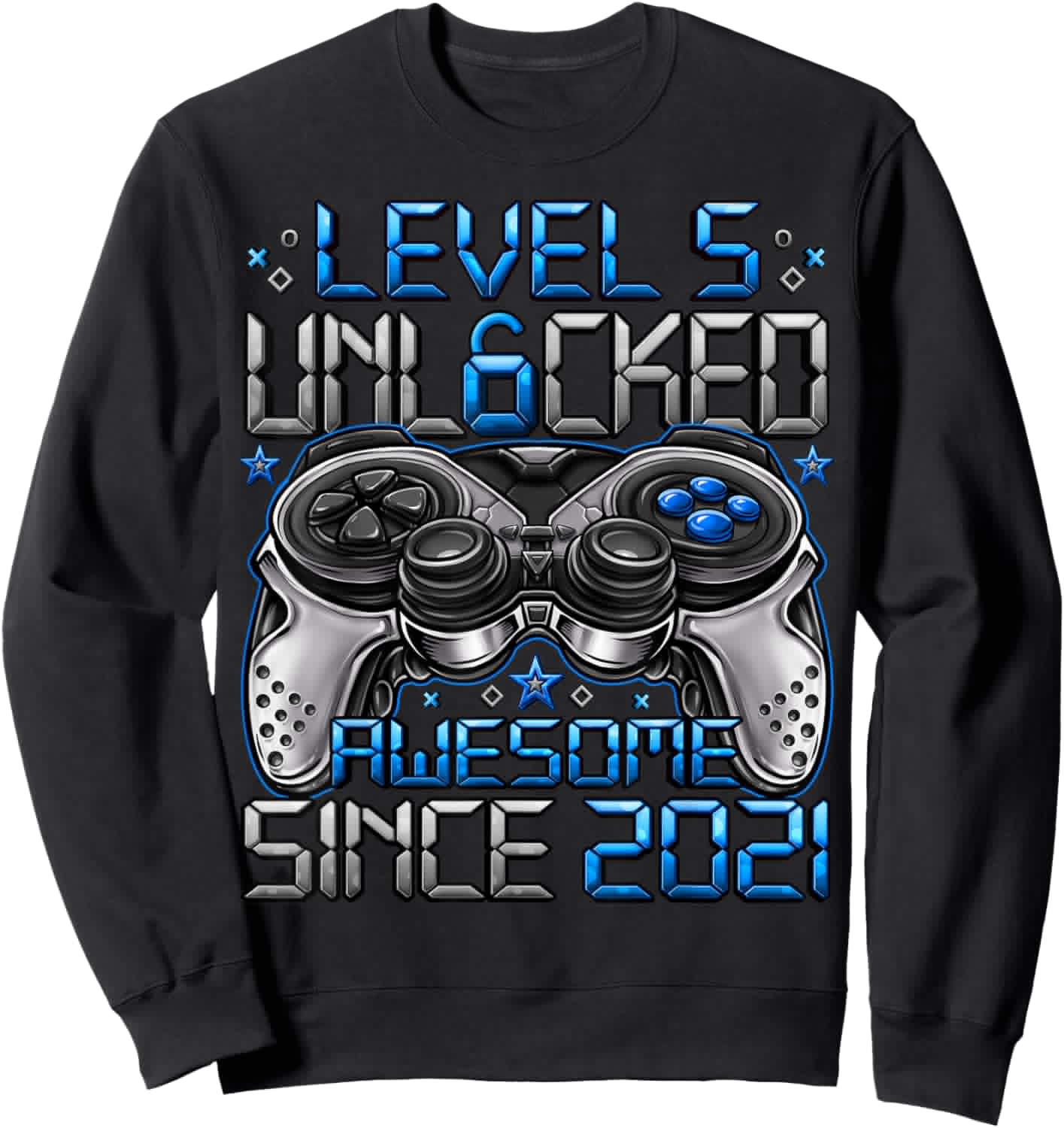Level 5 Unlocked 5 Year Old Gifts Boys 5th Birthday Boy Sweatshirt - Sweatshirt | Black