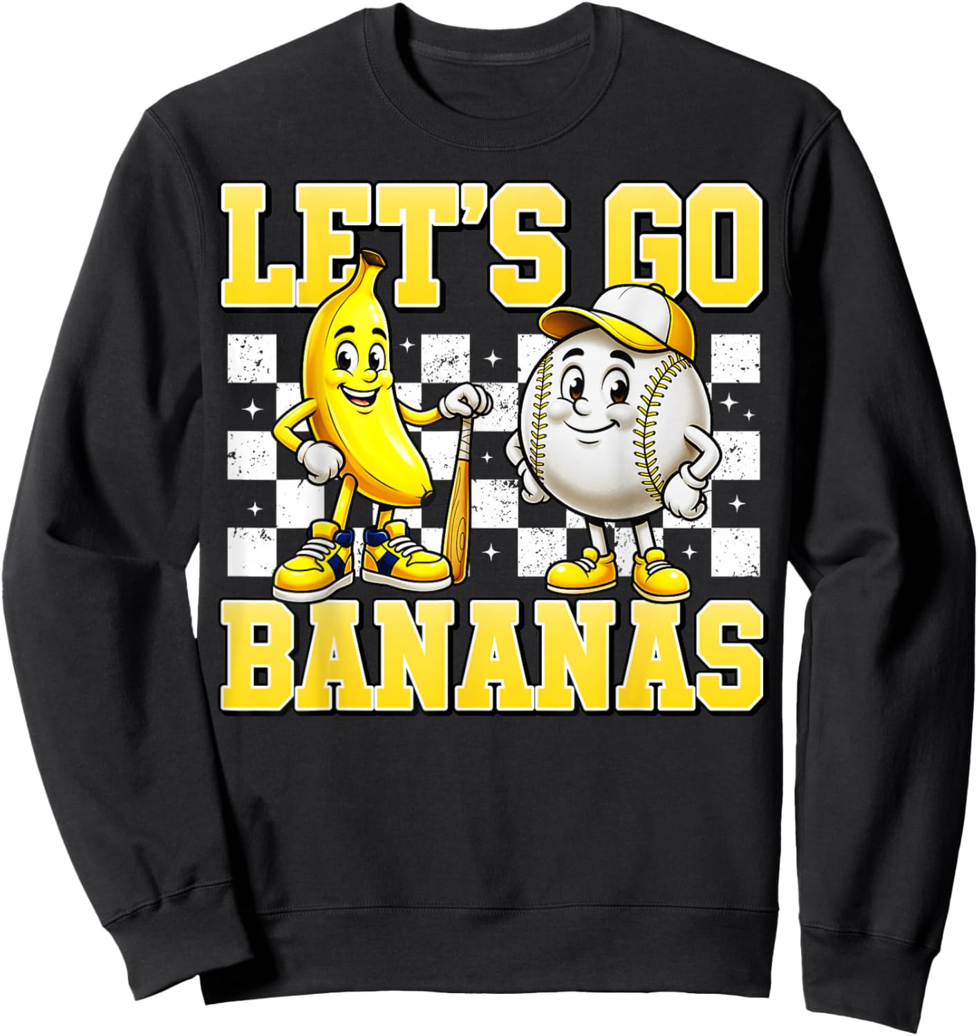 Lets Go Banana Women Youth Kids Toddler Boys Girls Sweatshirt - Sweatshirt | Black