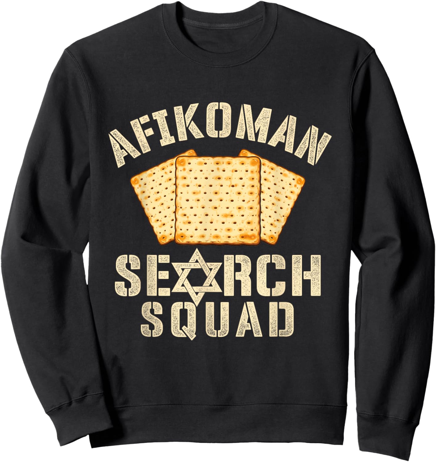Afikoman Search Squad - Pesach Jewish Holiday Jew Sweatshirt - Sweatshirt | Black