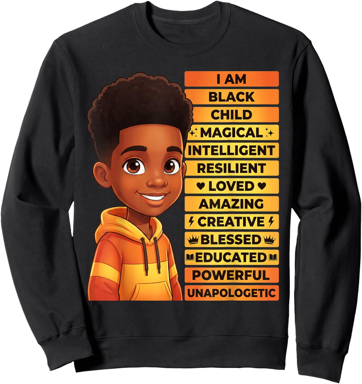 I'm Black History Month Shirt Boys Kids African American Sweatshirt - Sweatshirt | Black