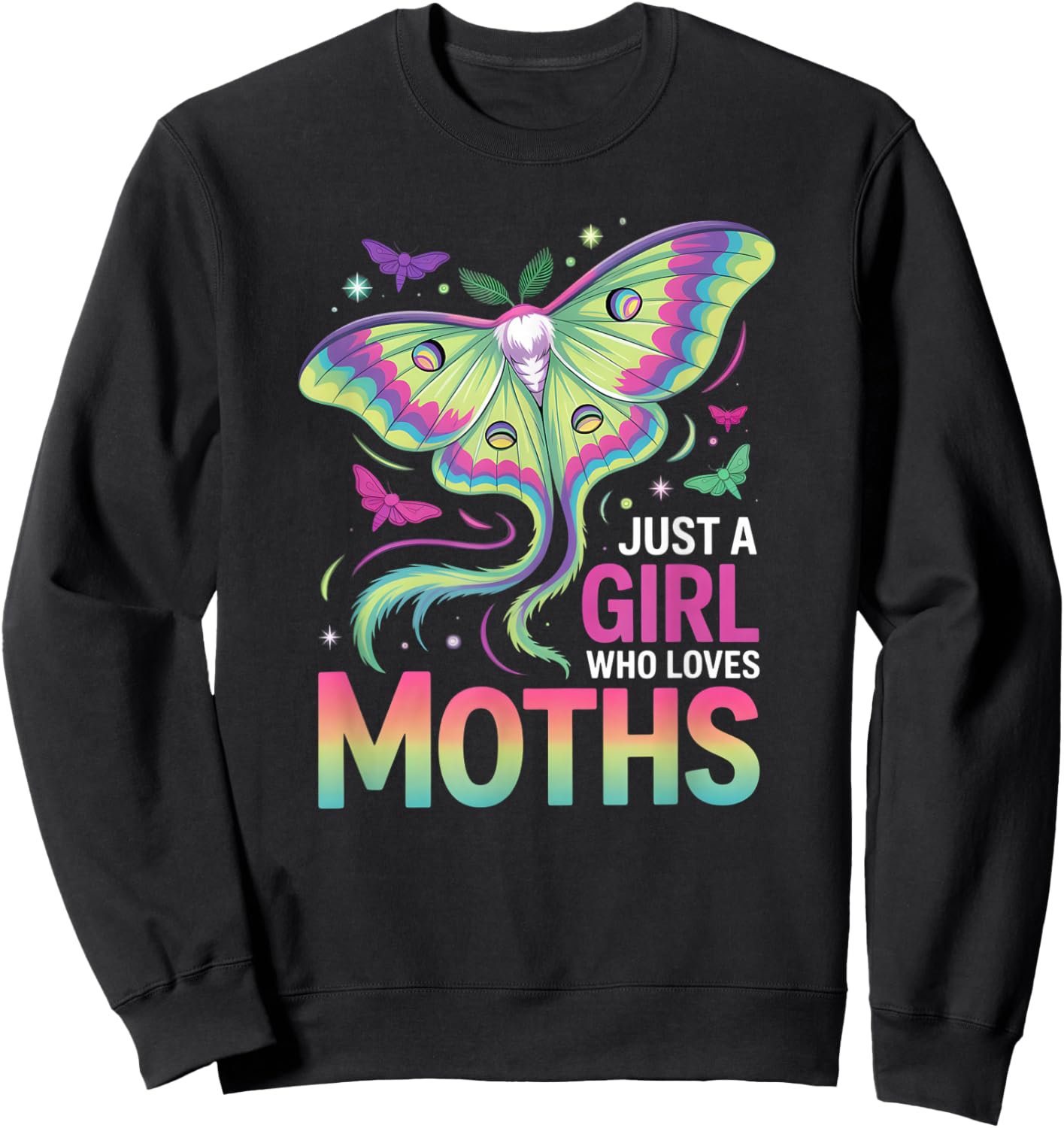 Girls Moth Sweatshirt - Sweatshirt | Black