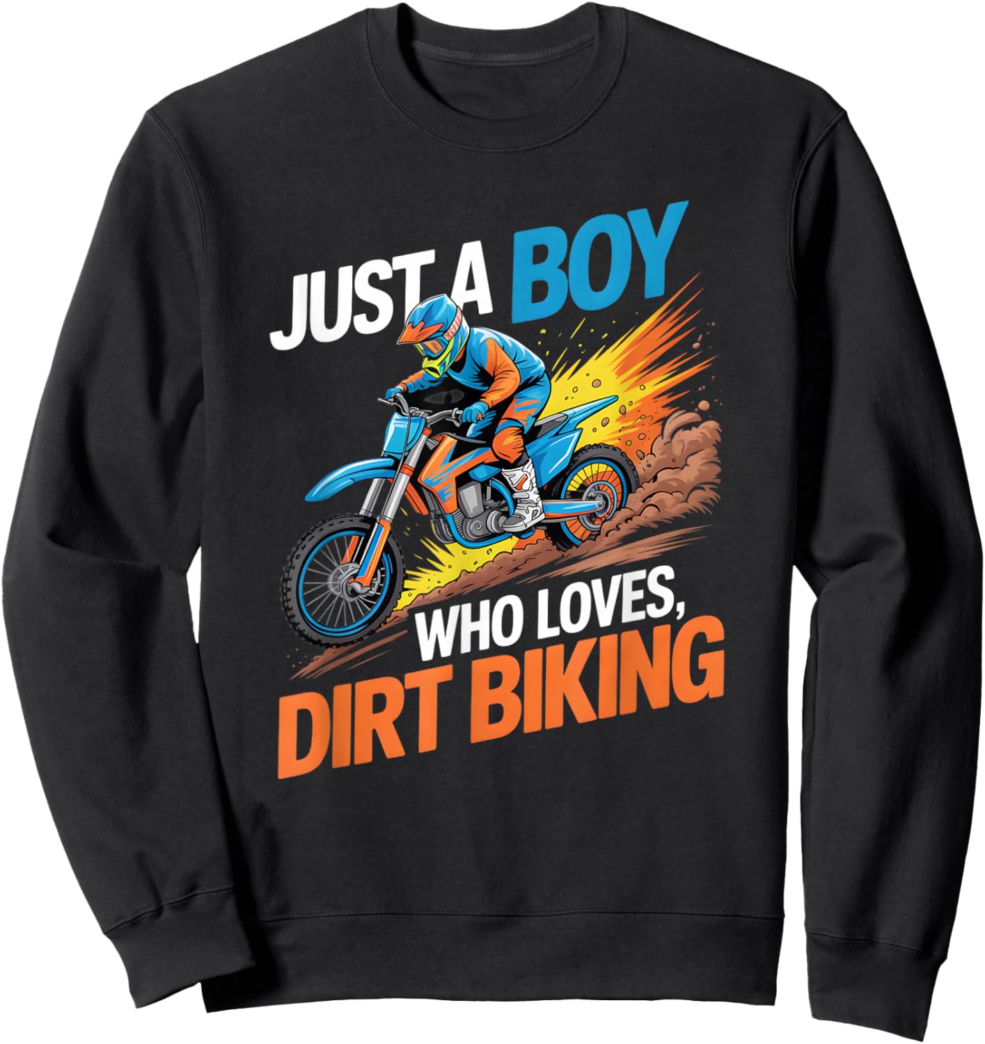 Boys Dirt Biking Sweatshirt - Sweatshirt | Black