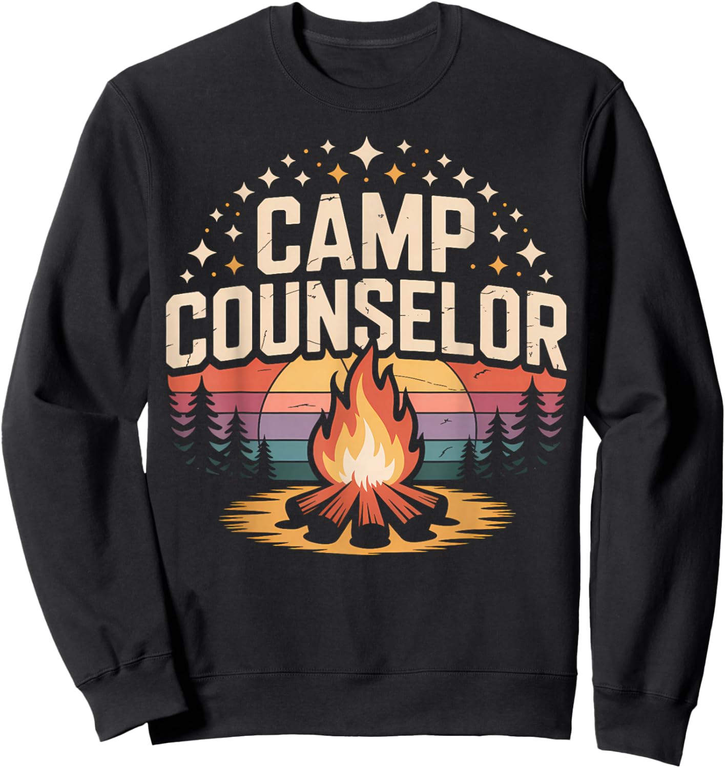 Camp Counselor for Summer Camps Staff Sweatshirt - Sweatshirt | Black