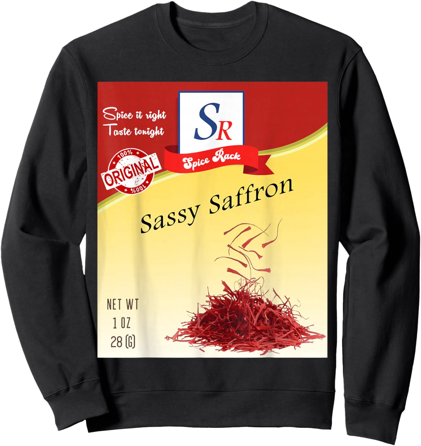 Sassy Saffron Spice Condiment Costume Spice Group Costumes Sweatshirt - Sweatshirt | Black