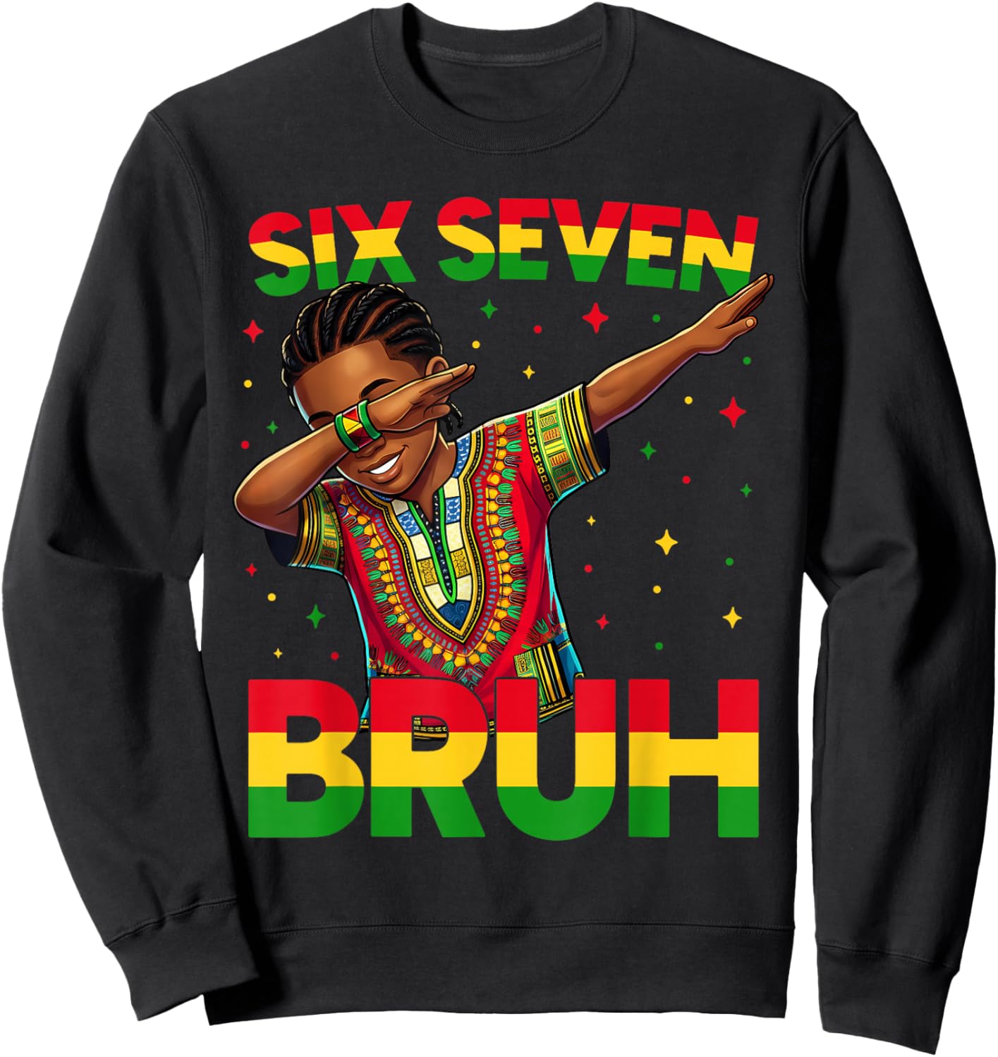 Bruh Dabbing Black History Month African 67 Meme Boys Kids Sweatshirt - Sweatshirt | Black