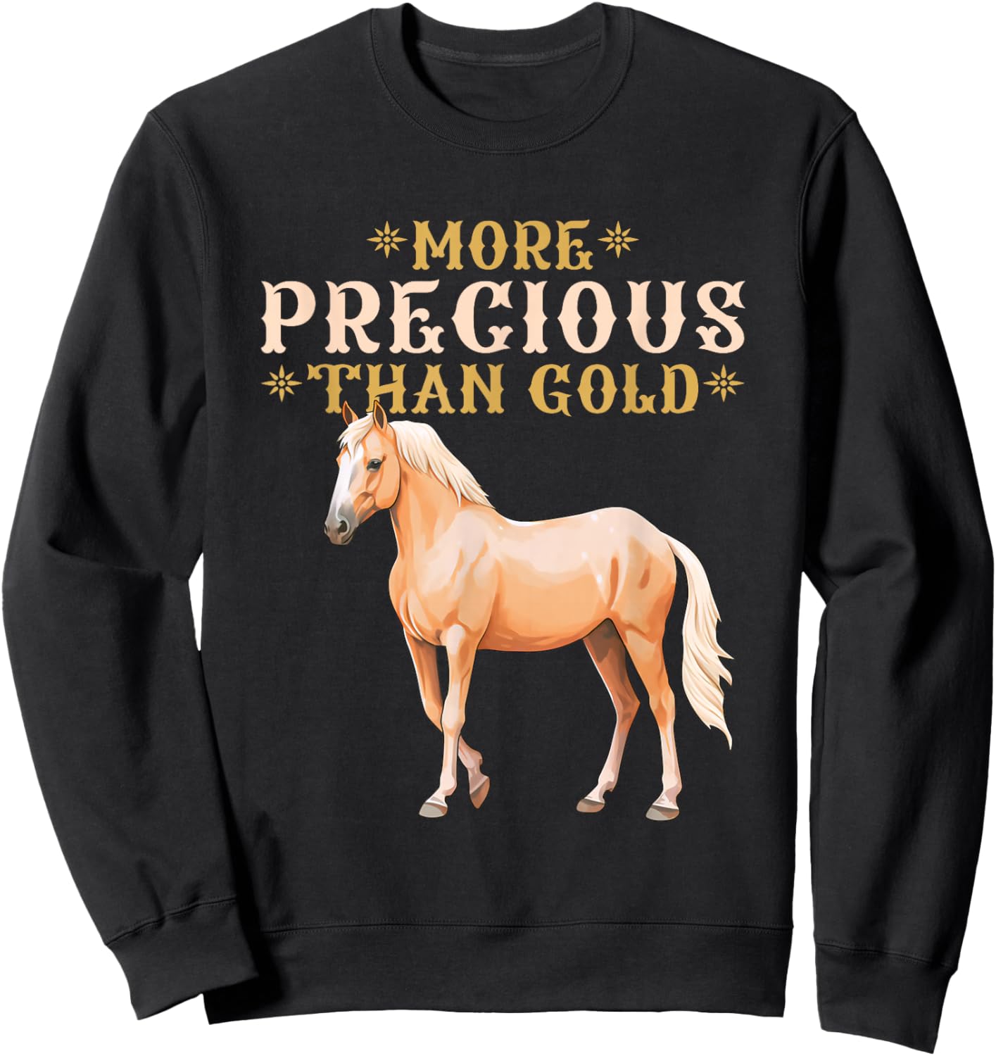 Palomino Horse Lover Owner Precious Men Women Kids Sweatshirt - Sweatshirt | Black