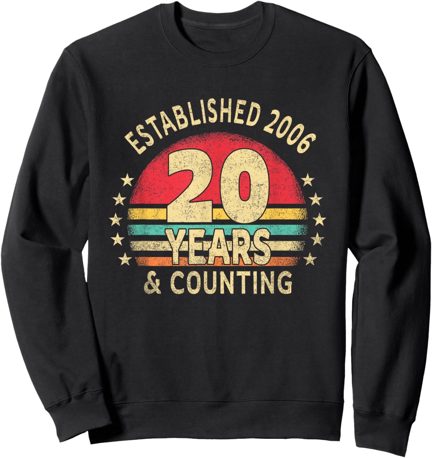 20th Wedding Anniversary 2006 2026 Husband Wife Marriage Sweatshirt - Sweatshirt | Black