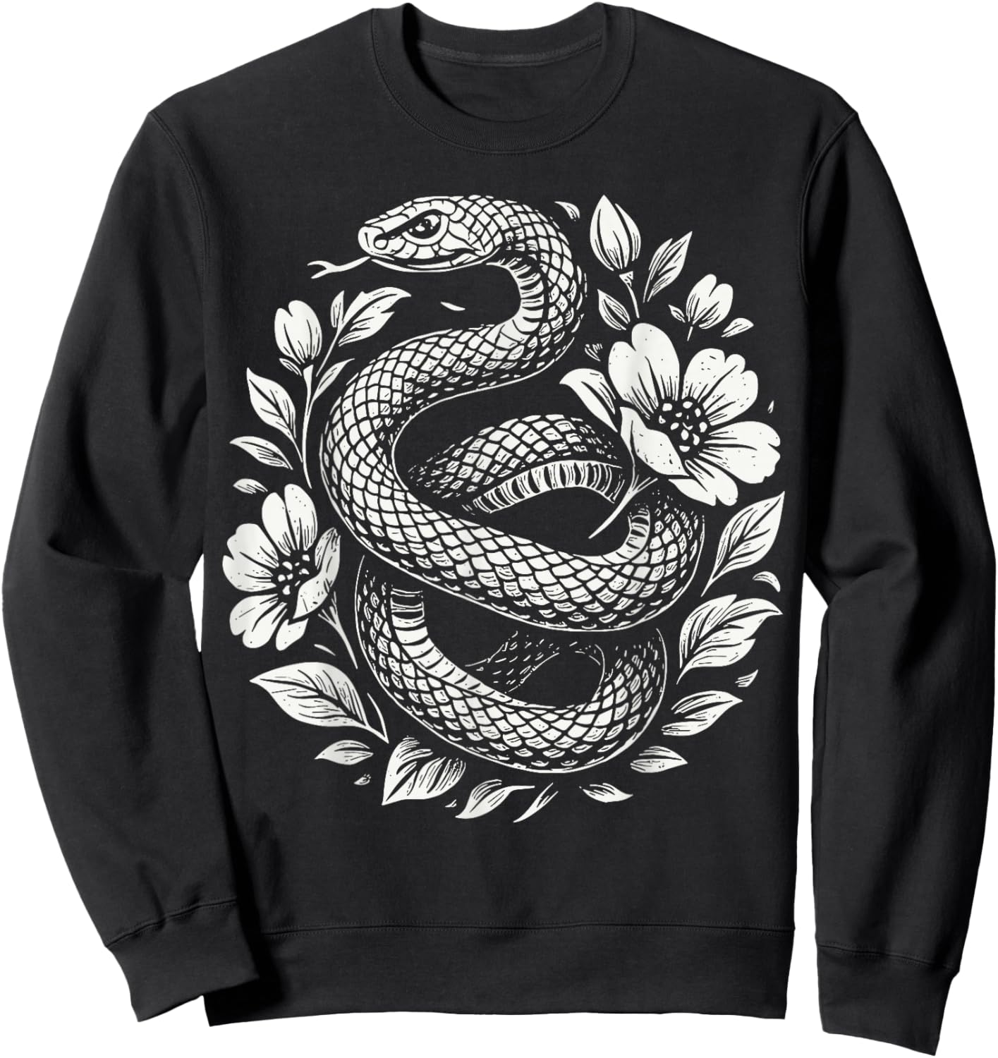 Floral Snake Sweatshirt - Sweatshirt | Black