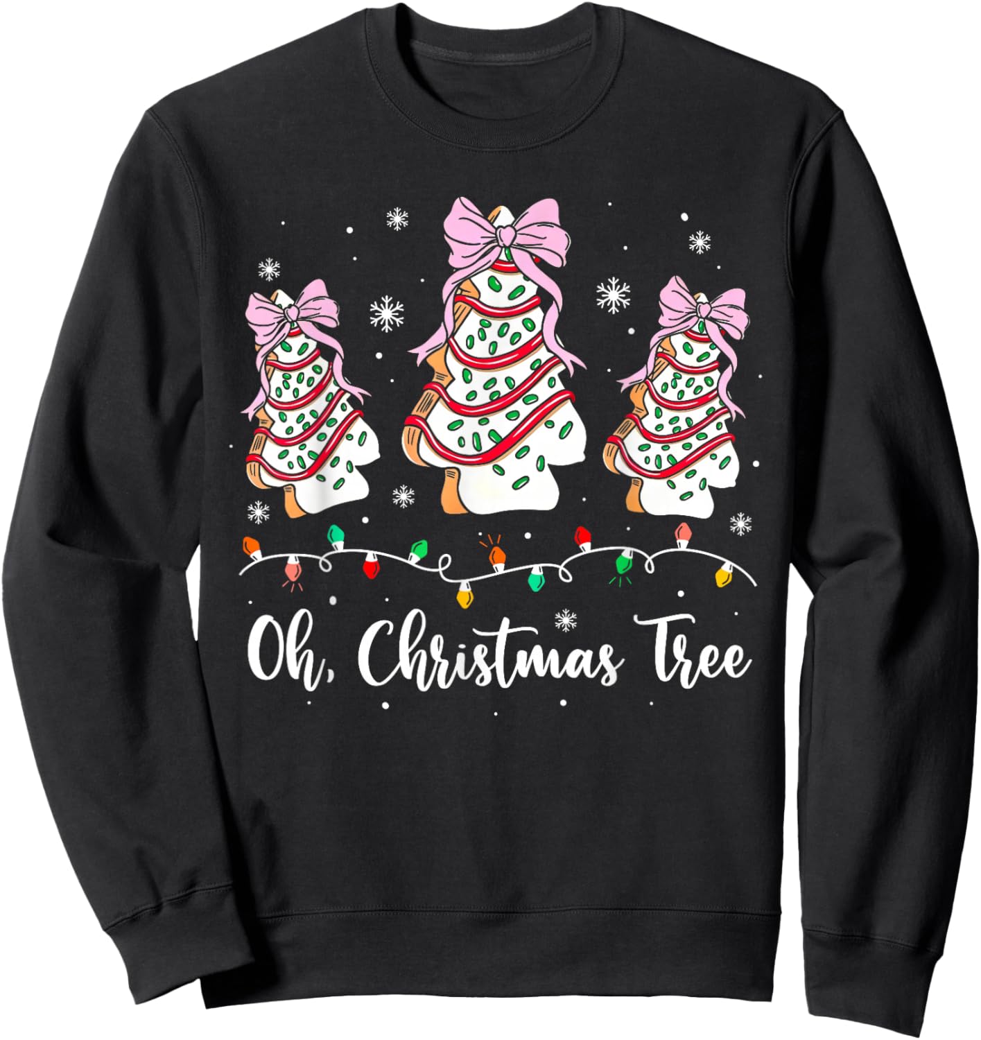 Groovy Oh Christmas Tree Cakes Debbie Beckey Jen Cake Lovers Sweatshirt - Sweatshirt | Black