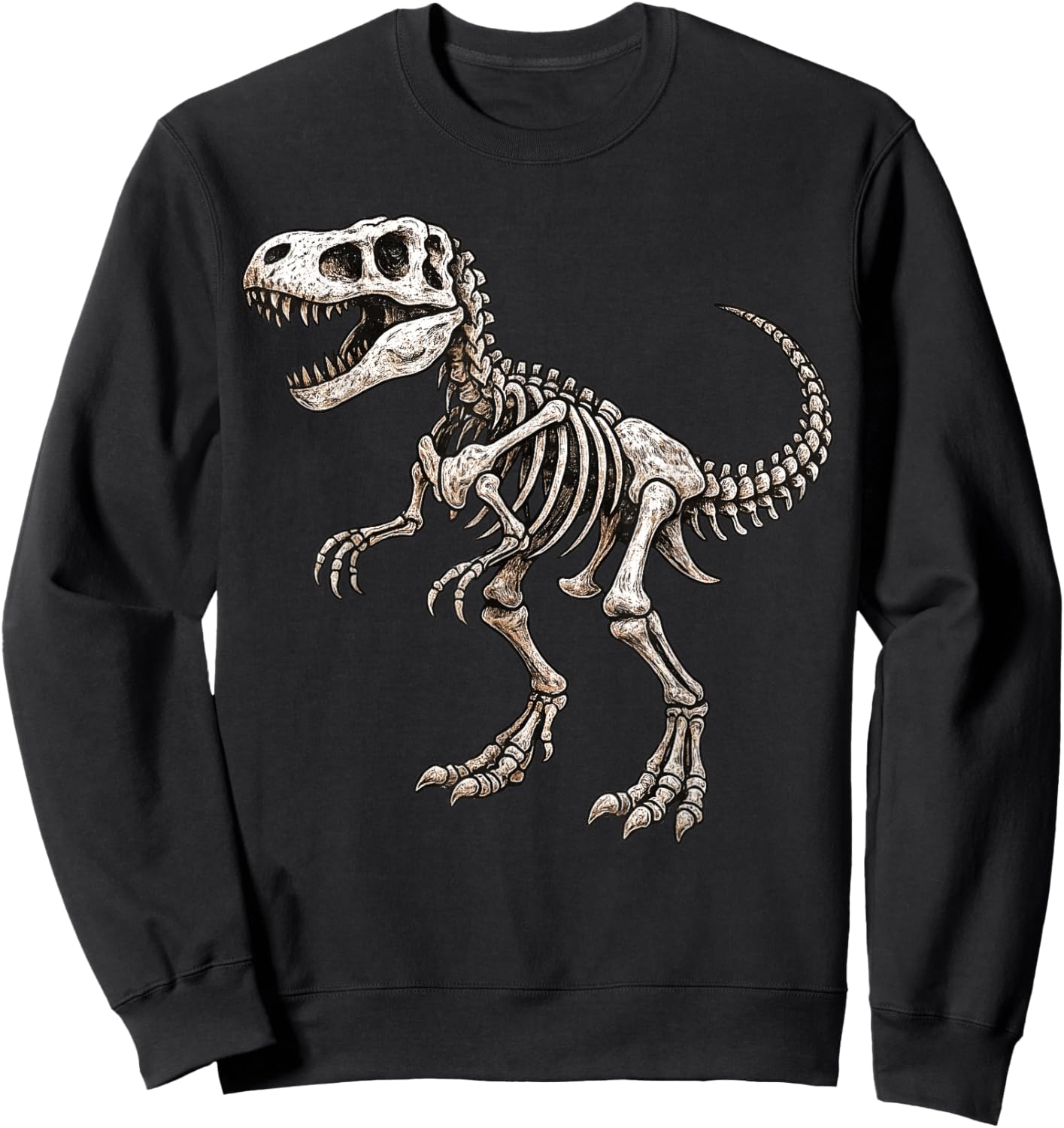 Dinosaur Skeleton T rex Scary Halloween Costume Boys Kids Sweatshirt - Sweatshirt | Black