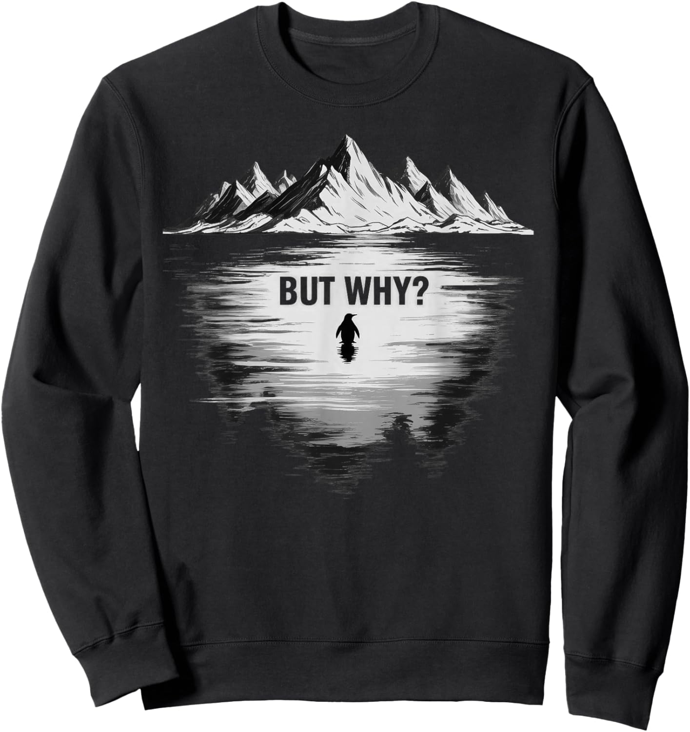 Penguin But Why Sweatshirt - Sweatshirt | Black