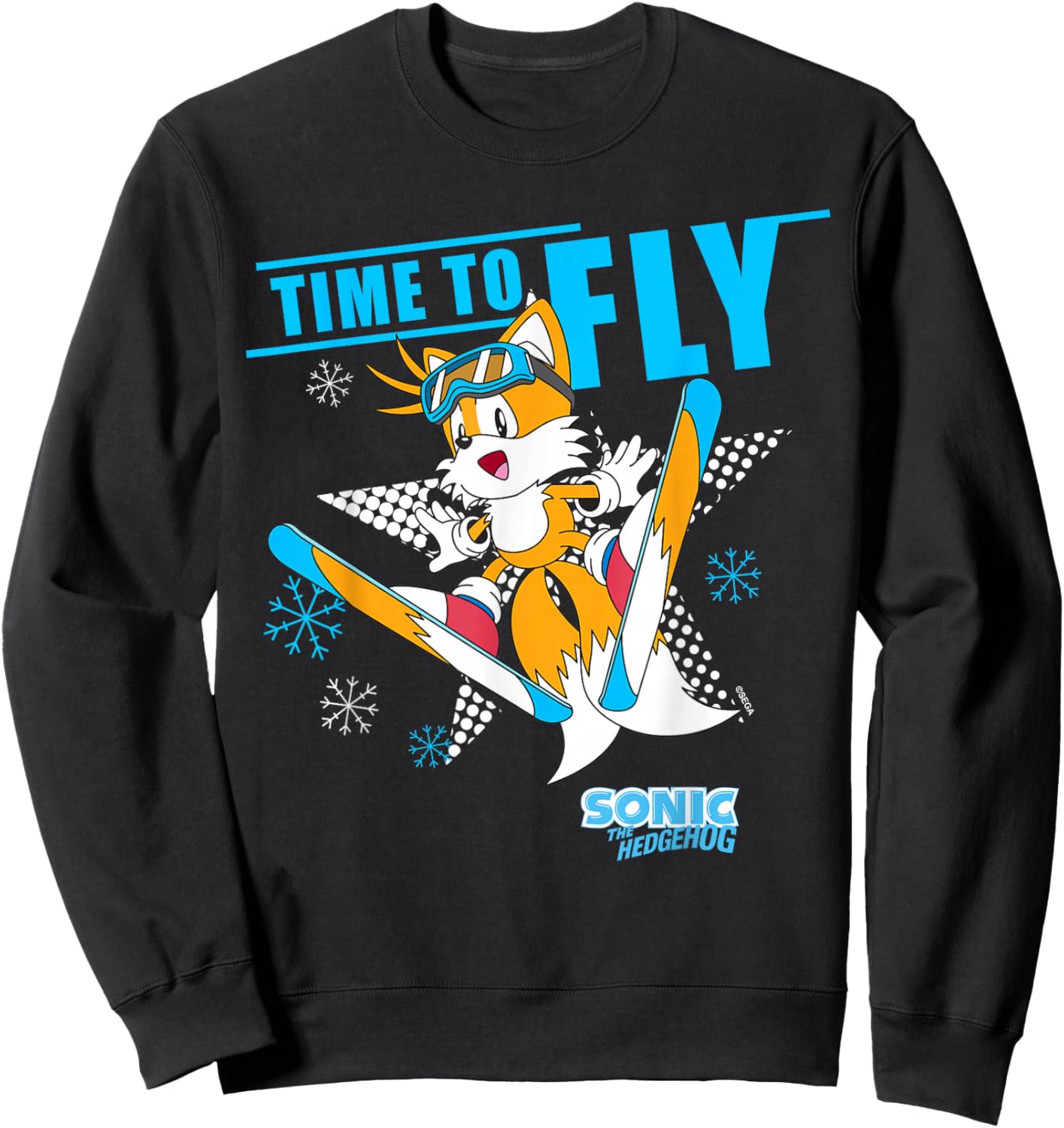 Sonic The Hedgehog - Ski Flying Tails Sweatshirt - Sweatshirt | Black
