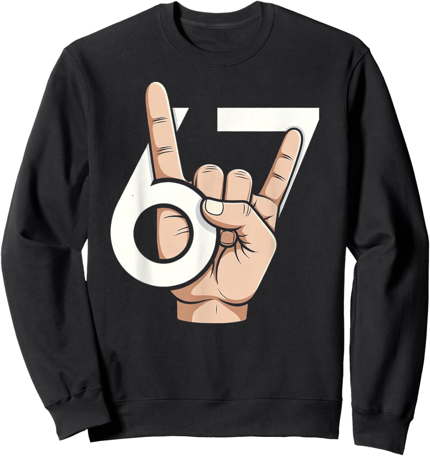 67 Meme Sweatshirt - Sweatshirt | Black