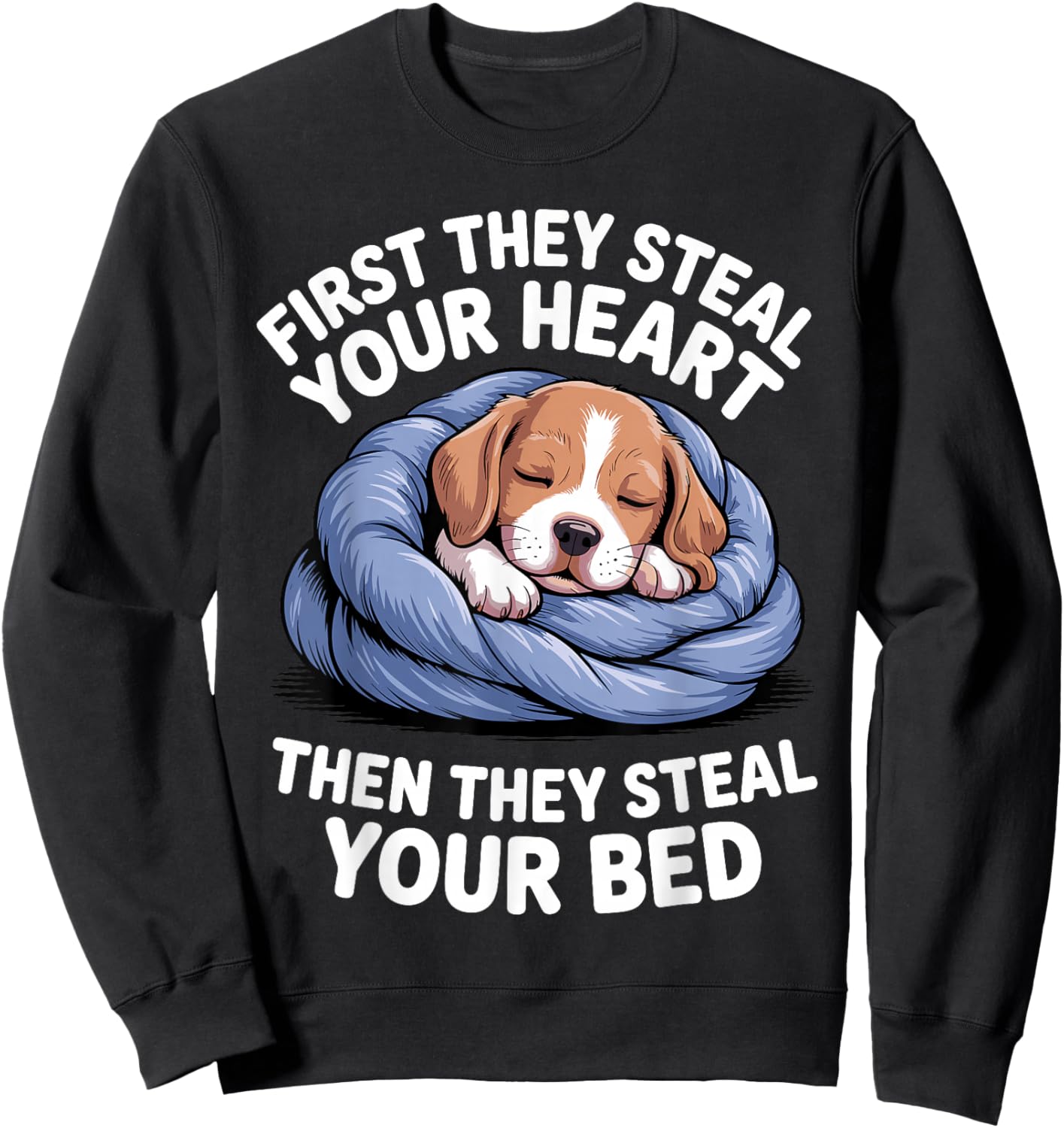 Funny Beagle Design Women Hound Beagle Dog Lovers Sweatshirt - Sweatshirt | Black