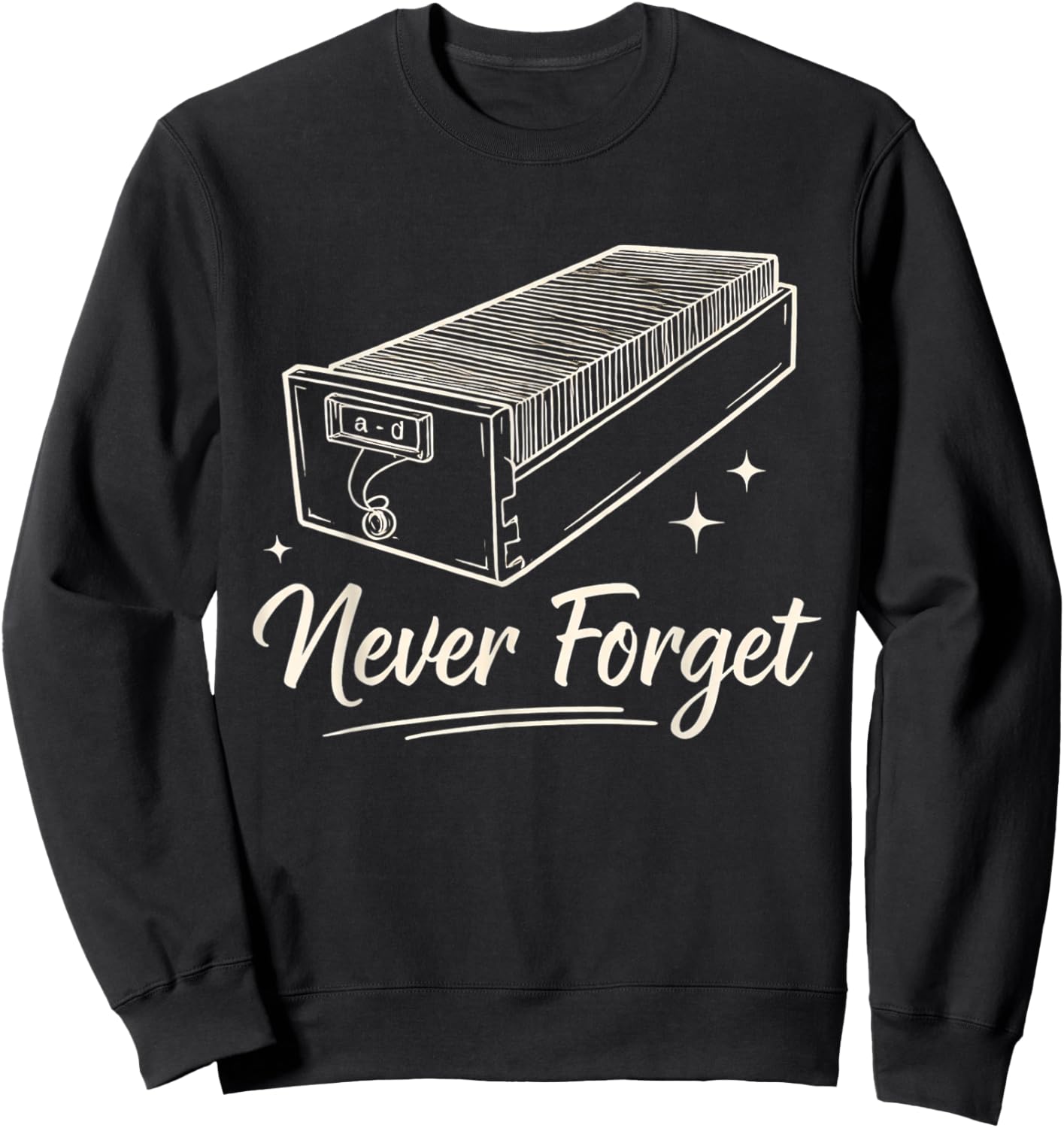 Never Forget Library Card Catalog Librarian Library Gifts Sweatshirt - Sweatshirt | Black