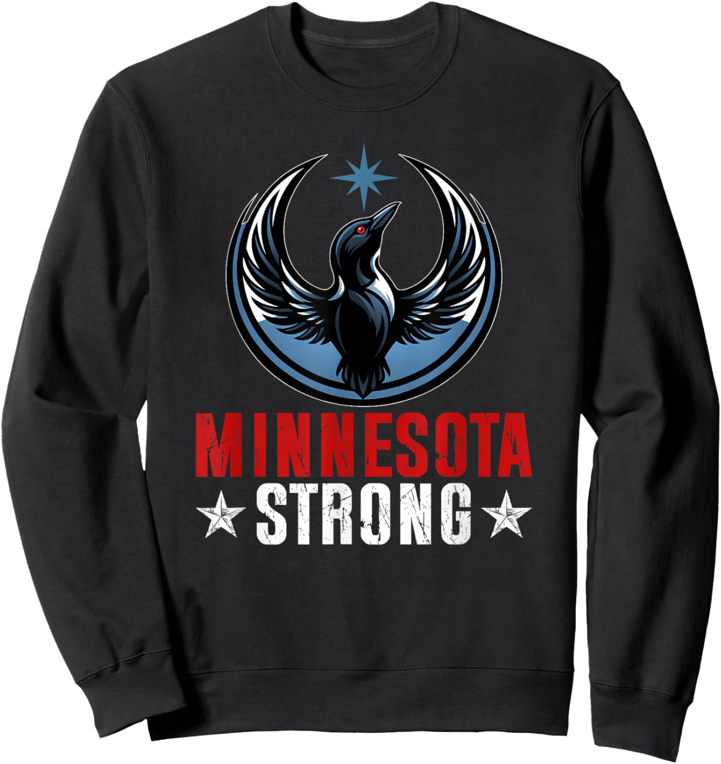 Retro Vintage Minnesota Strong Sweatshirt - Sweatshirt | Black