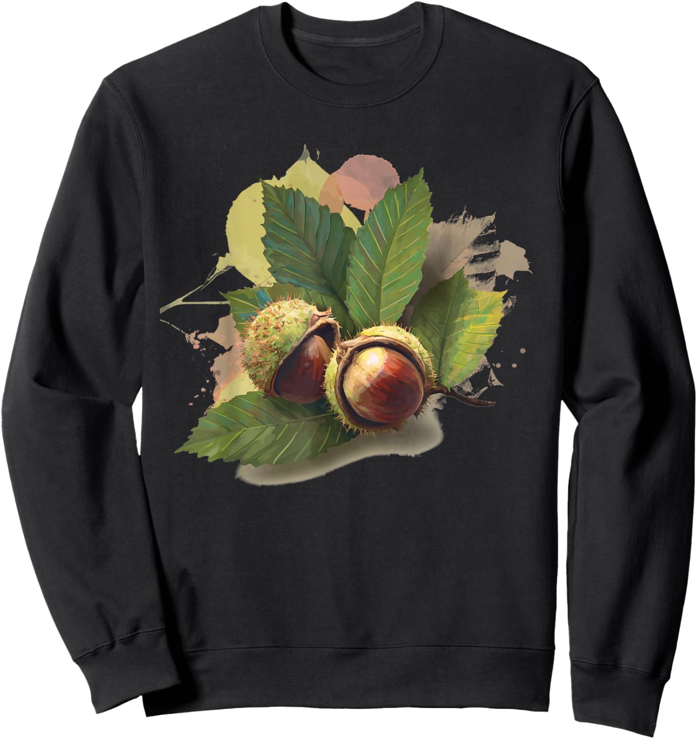 Amazing Nature Chestnut in Fall for Boys and Girls Sweatshirt - Sweatshirt | Black