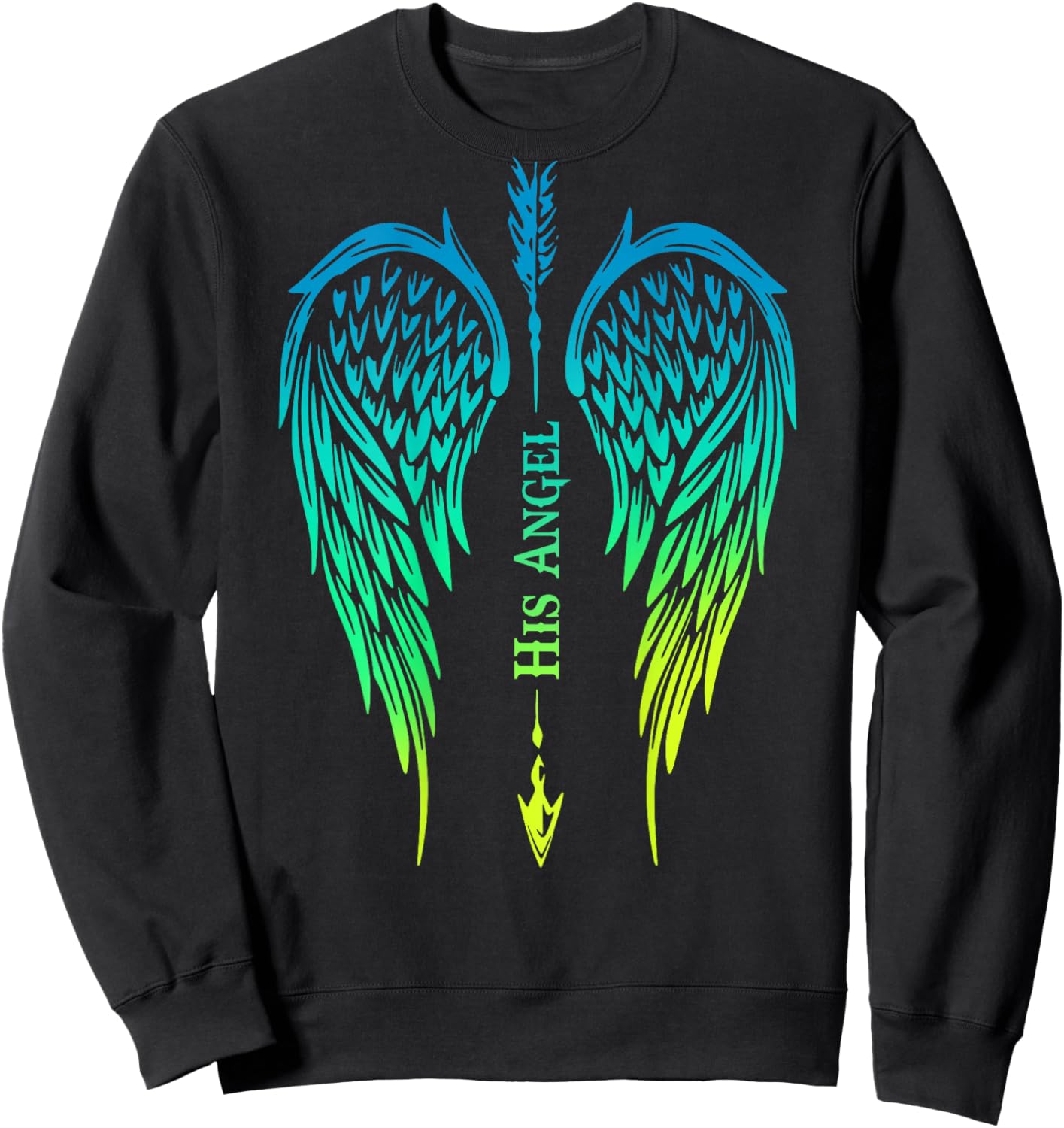 His Angel her Guardian Matching Couple Sweatshirt - Sweatshirt | Black
