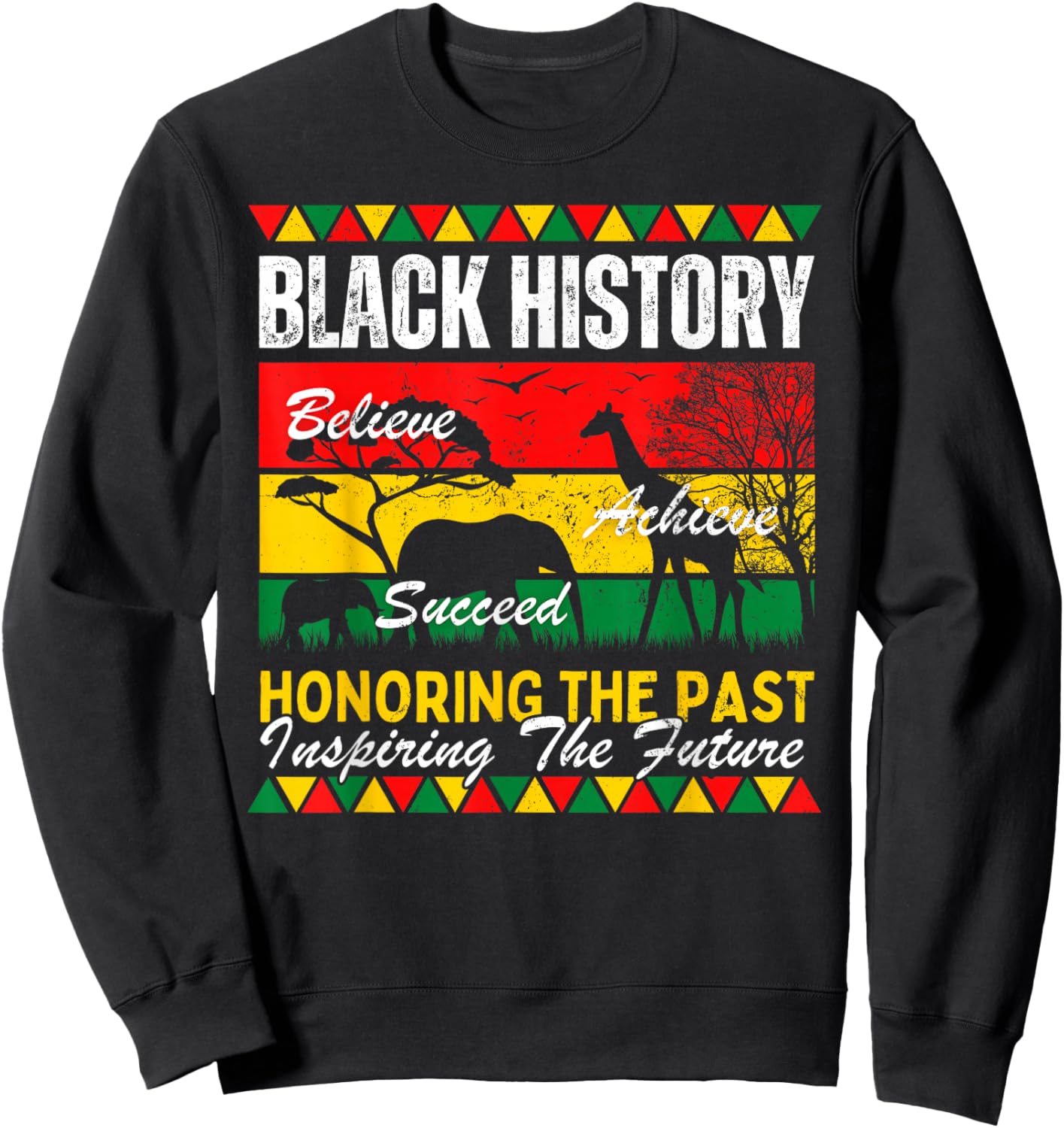 Honoring Past Inspiring Future Black History Men Women Kids Sweatshirt - Sweatshirt | Black