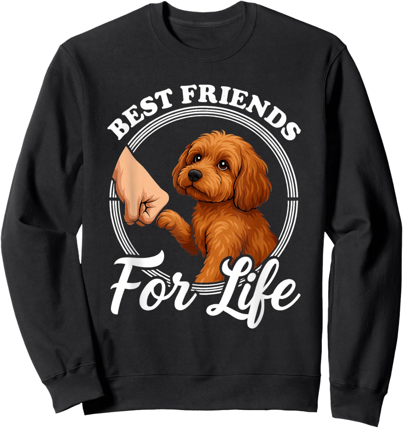 Cavapoo Lover Design Beautiful Cavapoo Dog Sweatshirt - Sweatshirt | Black