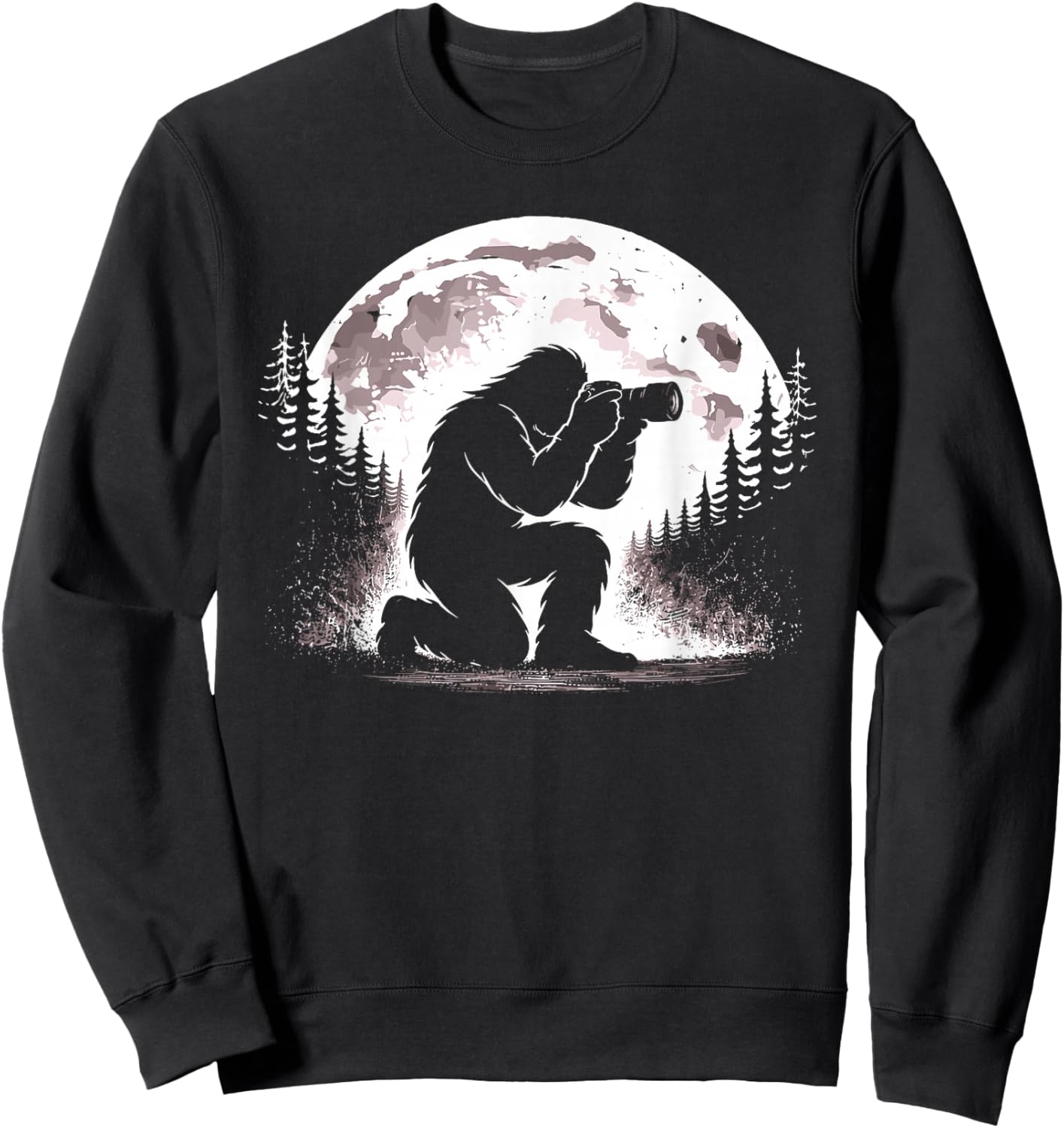 Bigfoot Photographer Hobby Sweatshirt - Sweatshirt | Black