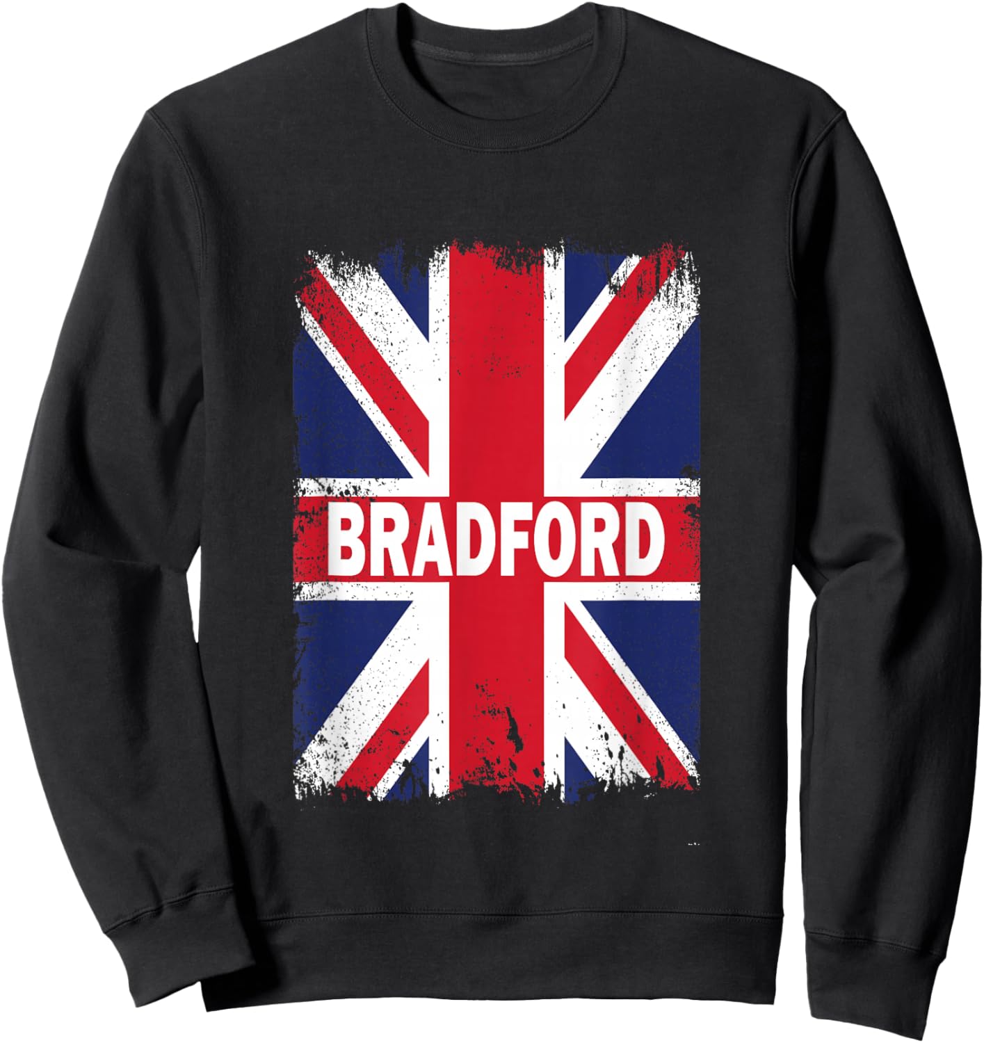 Bradford – Vintage Union Jack British Flag Sweatshirt - Sweatshirt | Black