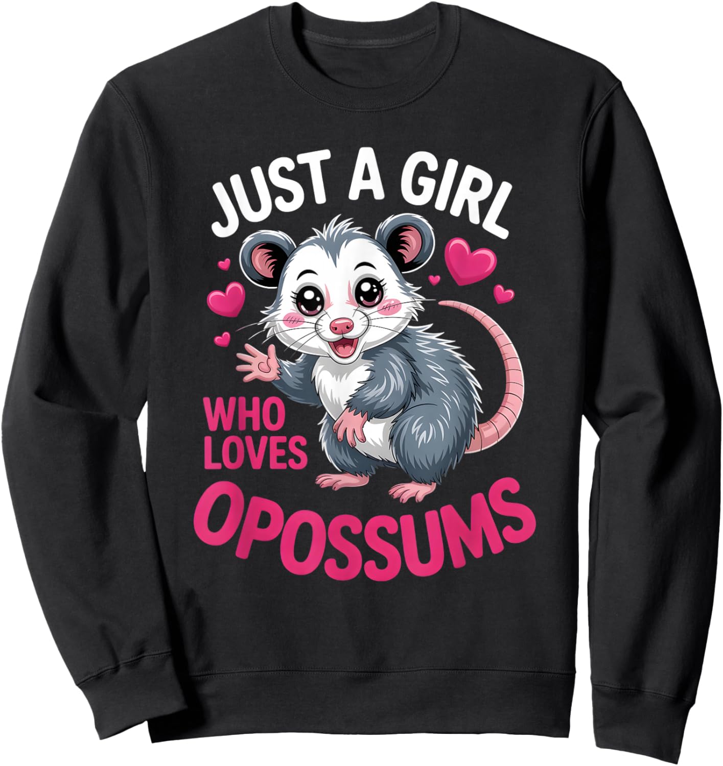 Girls Opossum Sweatshirt - Sweatshirt | Black
