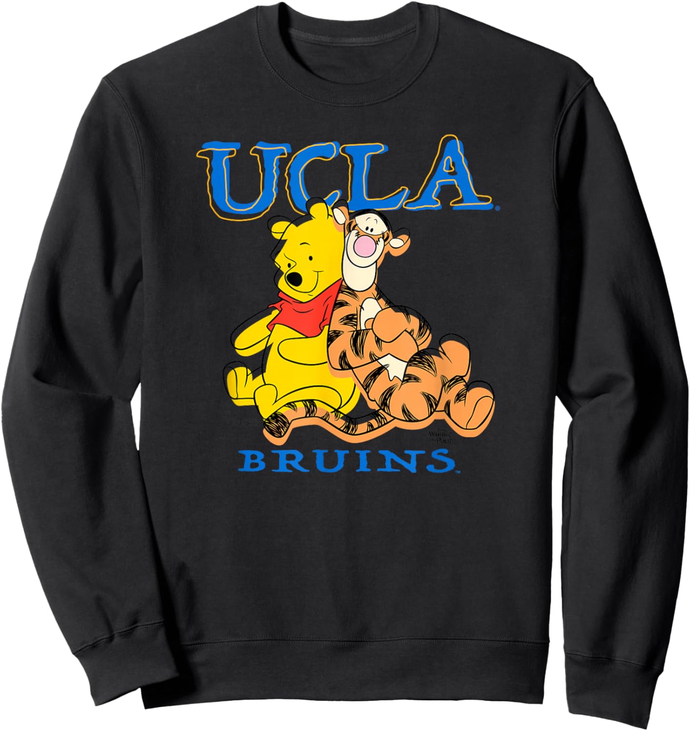 UCLA Bruins Winnie The Pooh and Tigger Officially Licensed Sweatshirt - Sweatshirt | Black