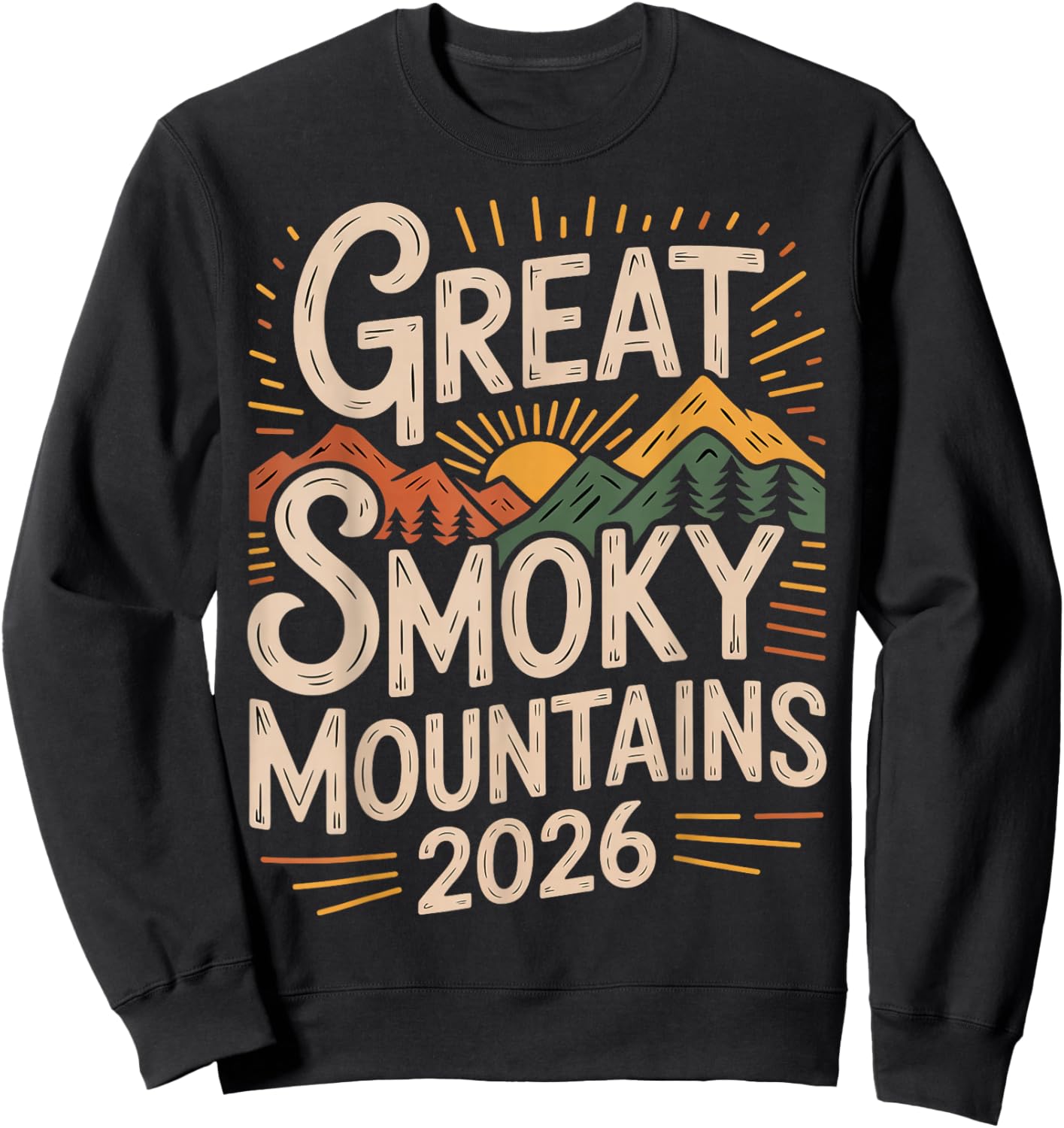 Gatlinburg Smoky Mountains 2026 Family Vacation Sweatshirt - Sweatshirt | Black