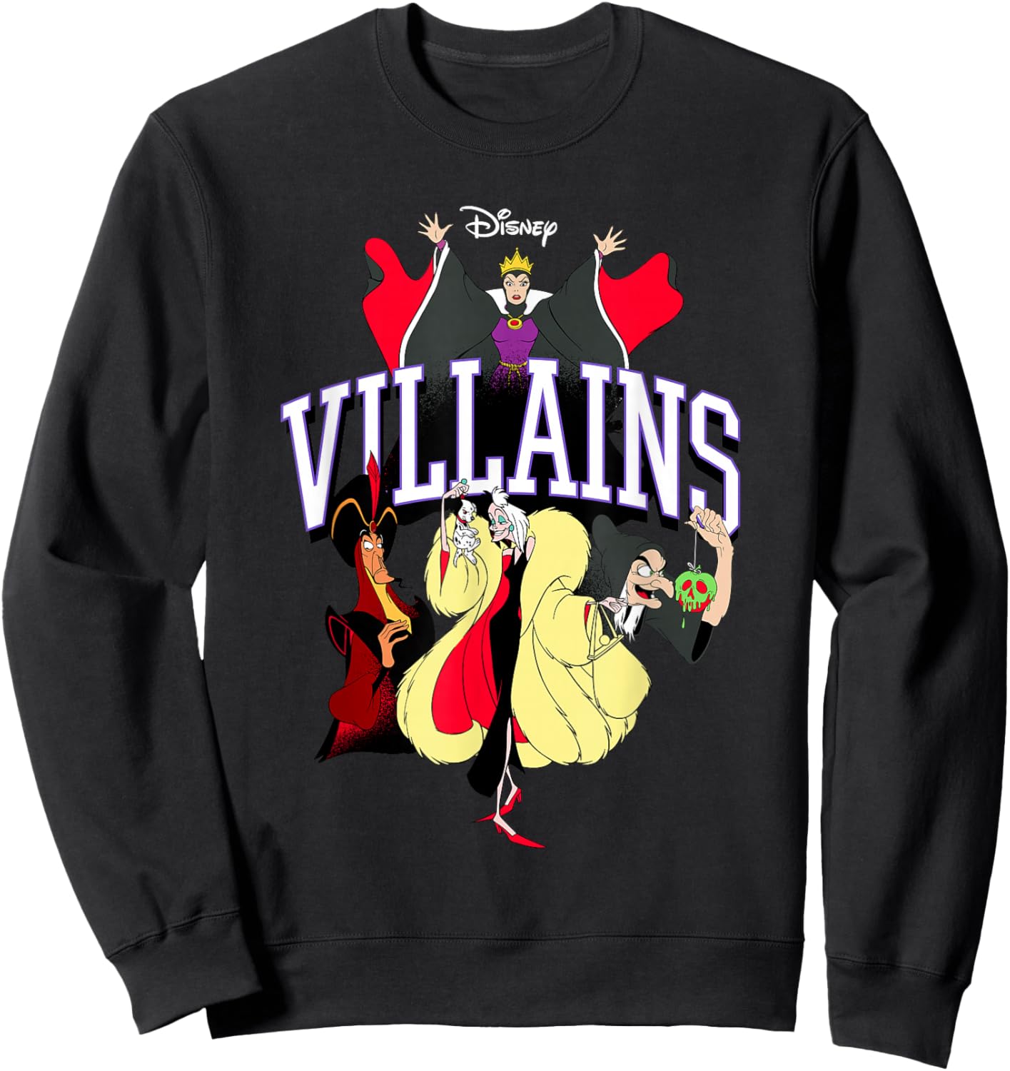 Disney Villains Evil Queen Cruella Jafar Witch Squad Sweatshirt - Sweatshirt | Black