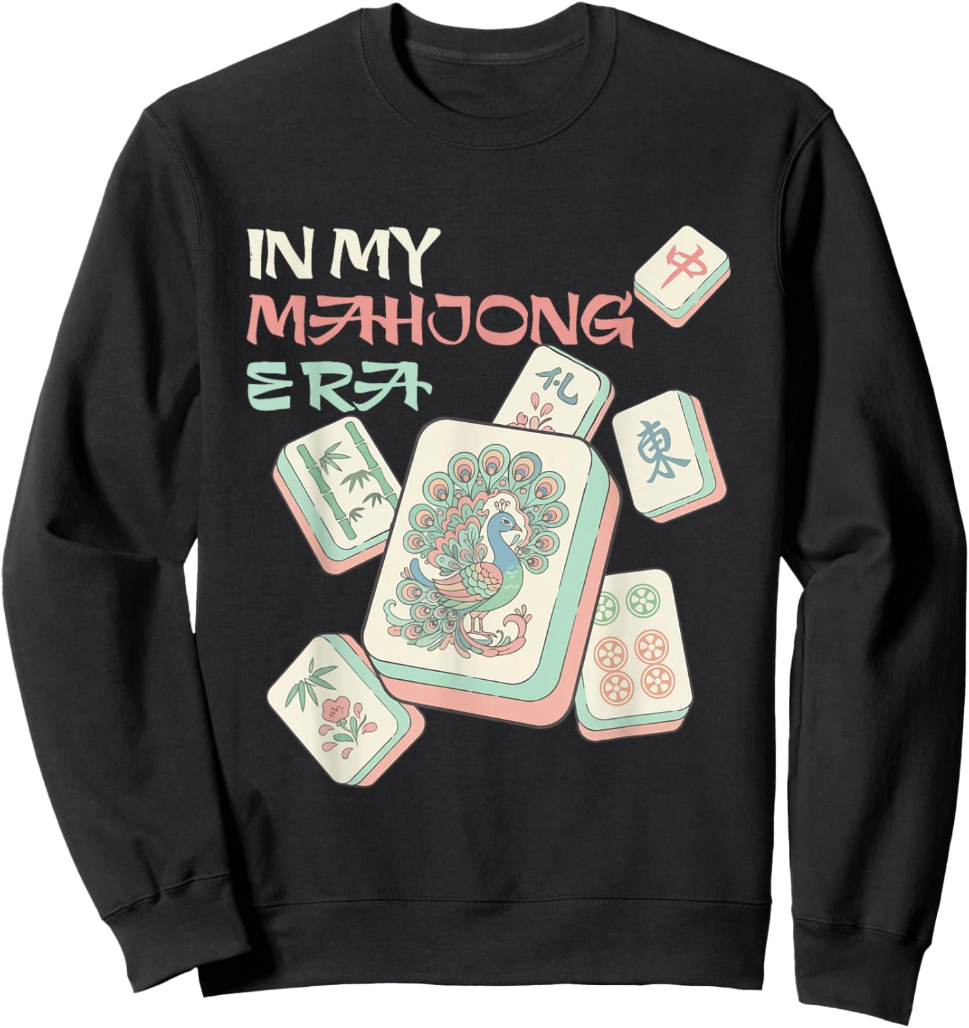 in My Mahjong Era - Mah Jong Player Casino Gambling Sweatshirt - Sweatshirt | Black