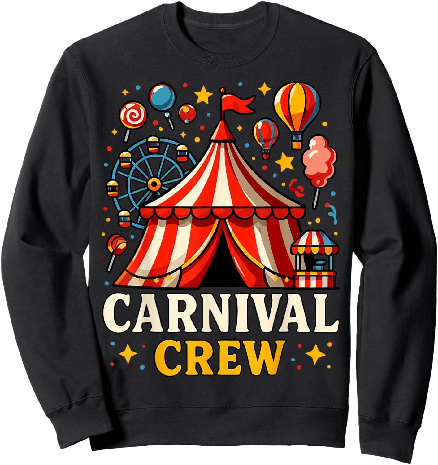 Funny Costume Party Carnival Crew Sweatshirt - Sweatshirt | Black