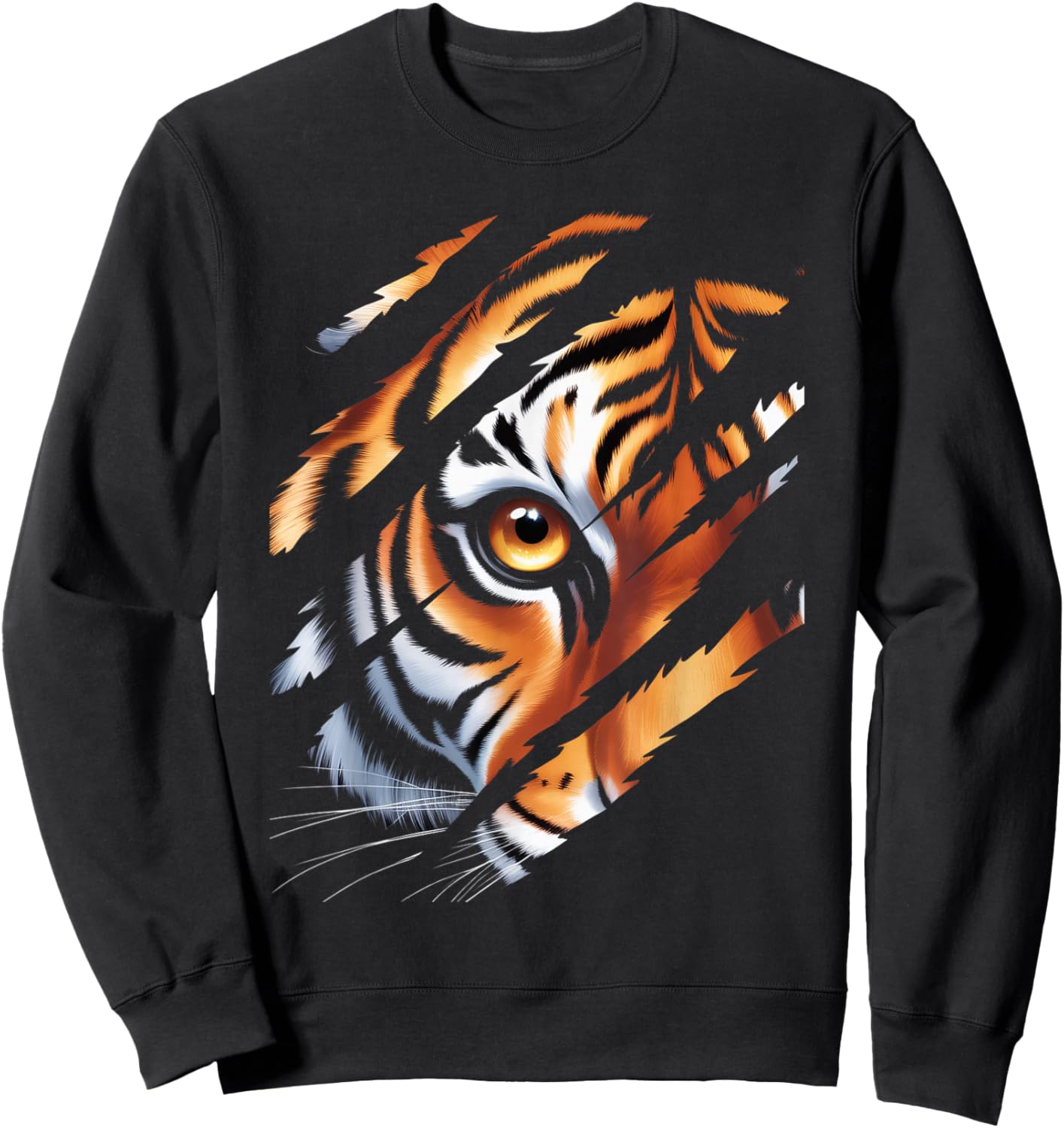Tiger Eye Safari Zoo Wildlife Animal Lover Costume Kids Boys Sweatshirt - Sweatshirt | Black