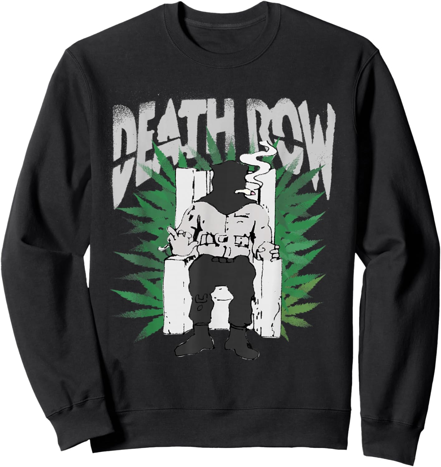Official Death Row Records Chair Leaf Sweatshirt - Sweatshirt | Black