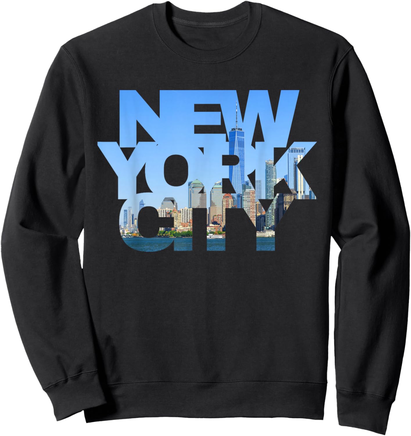NEW YORK City Daytime Skyline Photograph Sweatshirt - Sweatshirt | Black