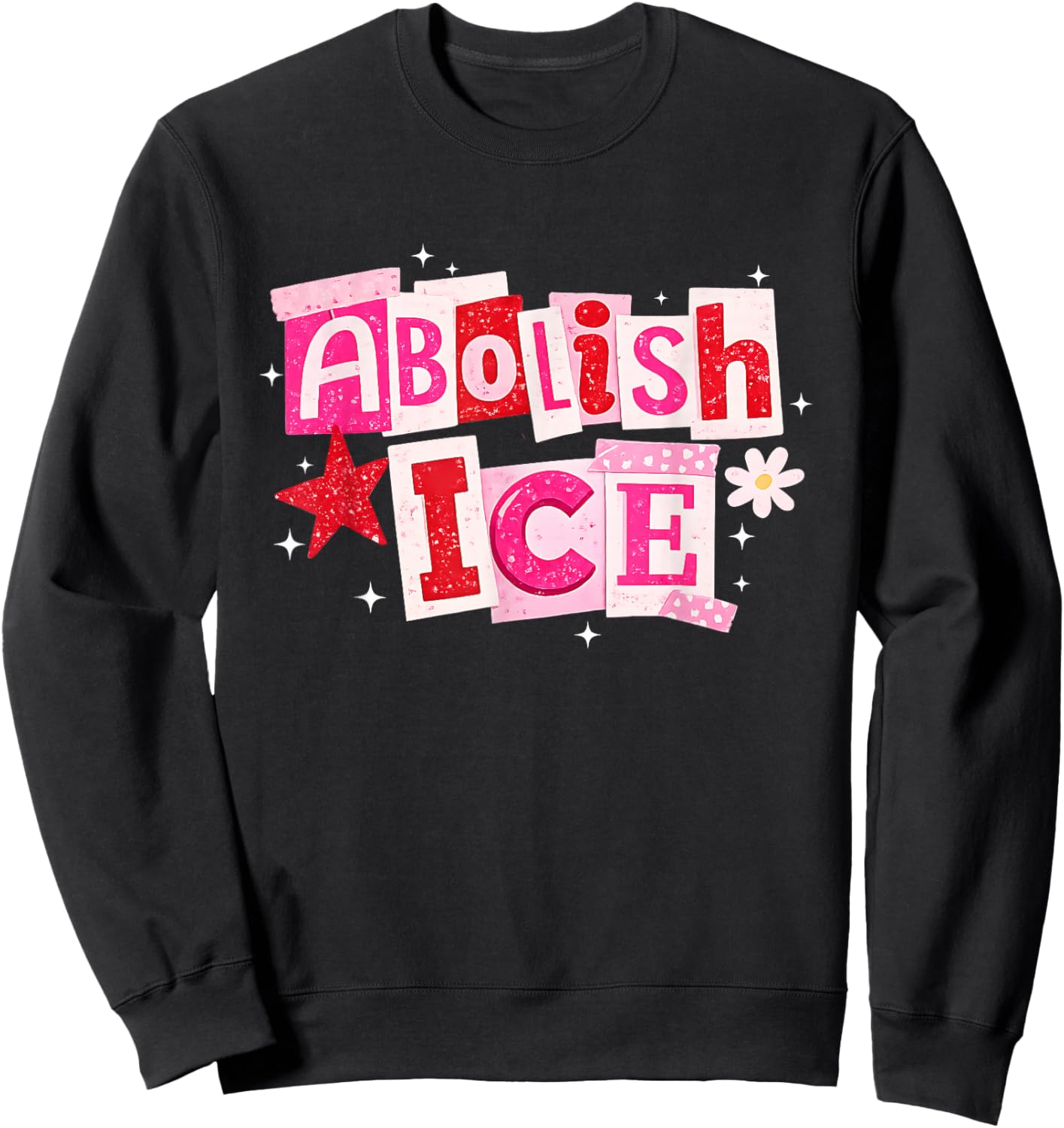 Abolish ICE, Valentine Funny Sweatshirt - Sweatshirt | Black