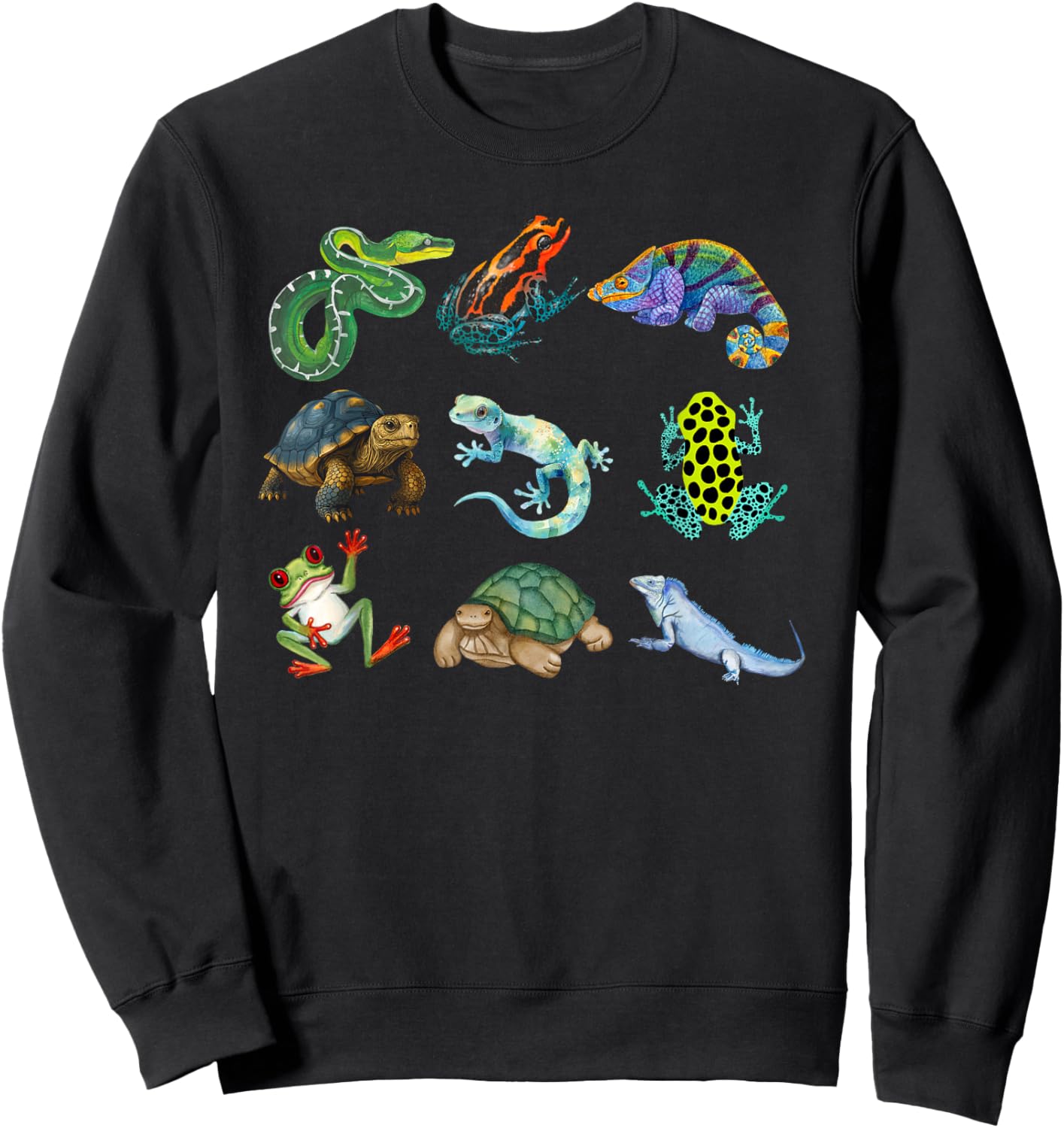 Reptile Lizards Snakes Shirt Sweatshirt - Sweatshirt | Black