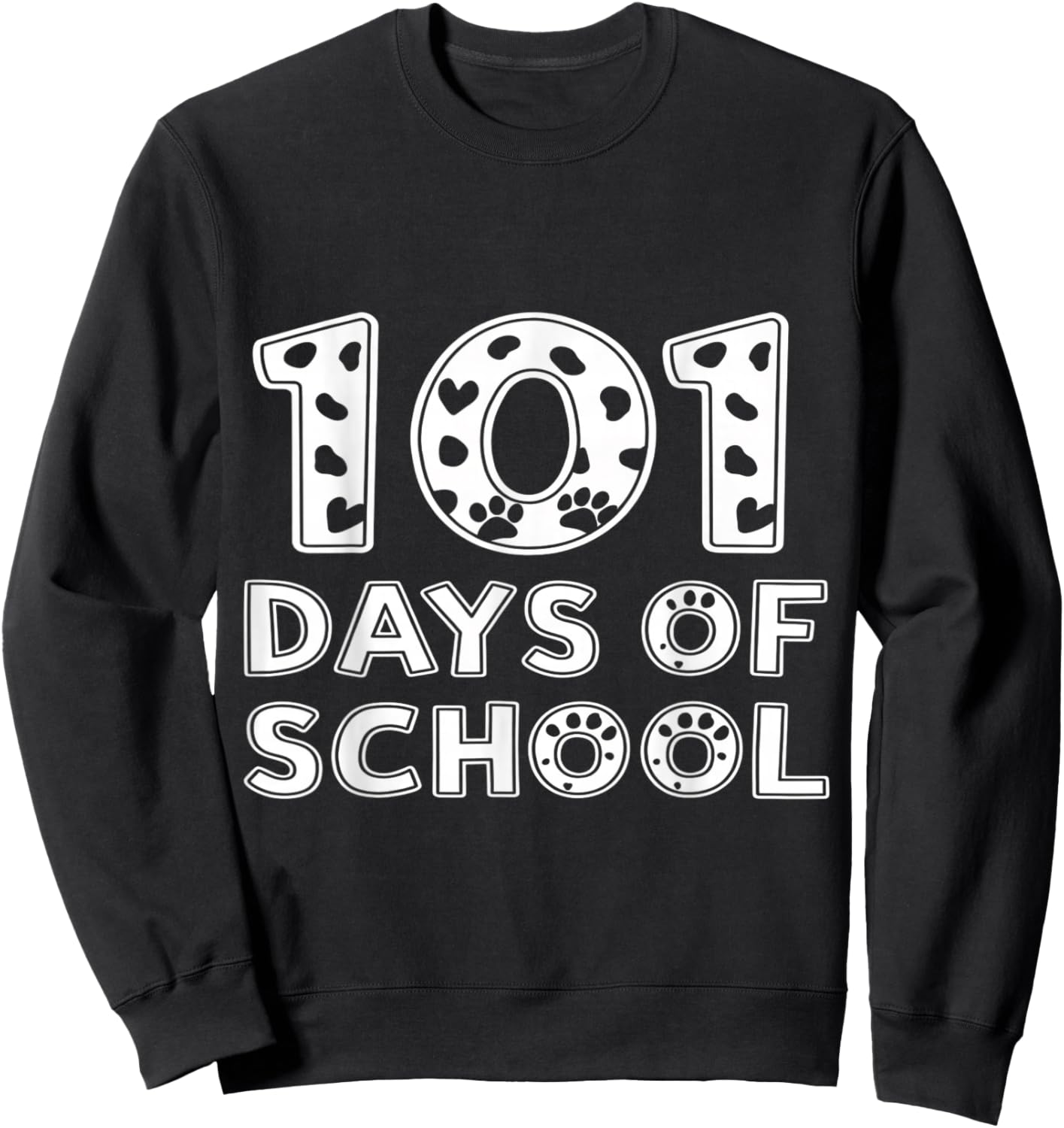 Happy 101 Days School Cute Dog 100 Days Smarter Student Kids Sweatshirt - Sweatshirt | Black