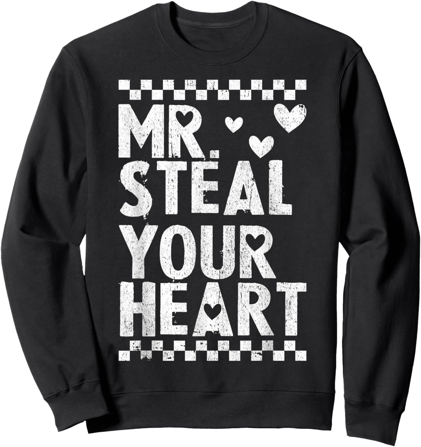 Mr Steal Your Heart for Boys Toddlers Valentine's Day Kids Sweatshirt - Sweatshirt | Black