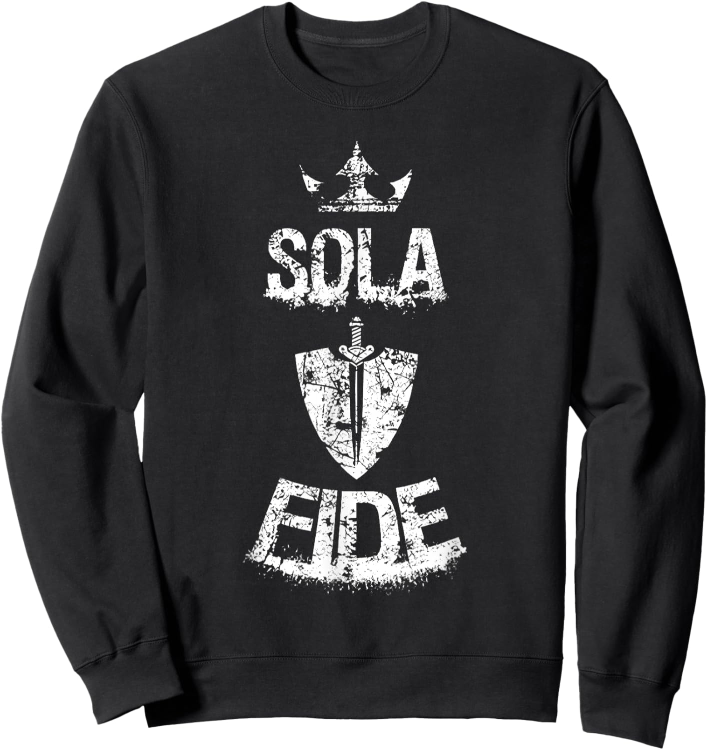 Sola Fide Reformation Christian Faith Design Sweatshirt - Sweatshirt | Black