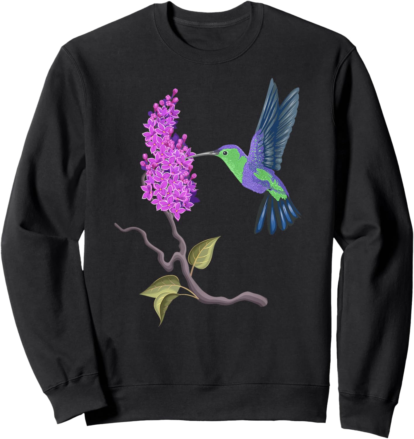 Hummingbird Lilac Hummingbirds Hummingbird Lover Sweatshirt - Sweatshirt | Black