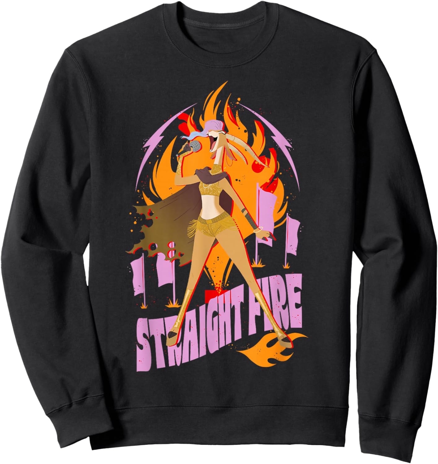 Disney Zootopia 2 Gazelle Straight Fire Music Concert Sweatshirt - Sweatshirt | Black