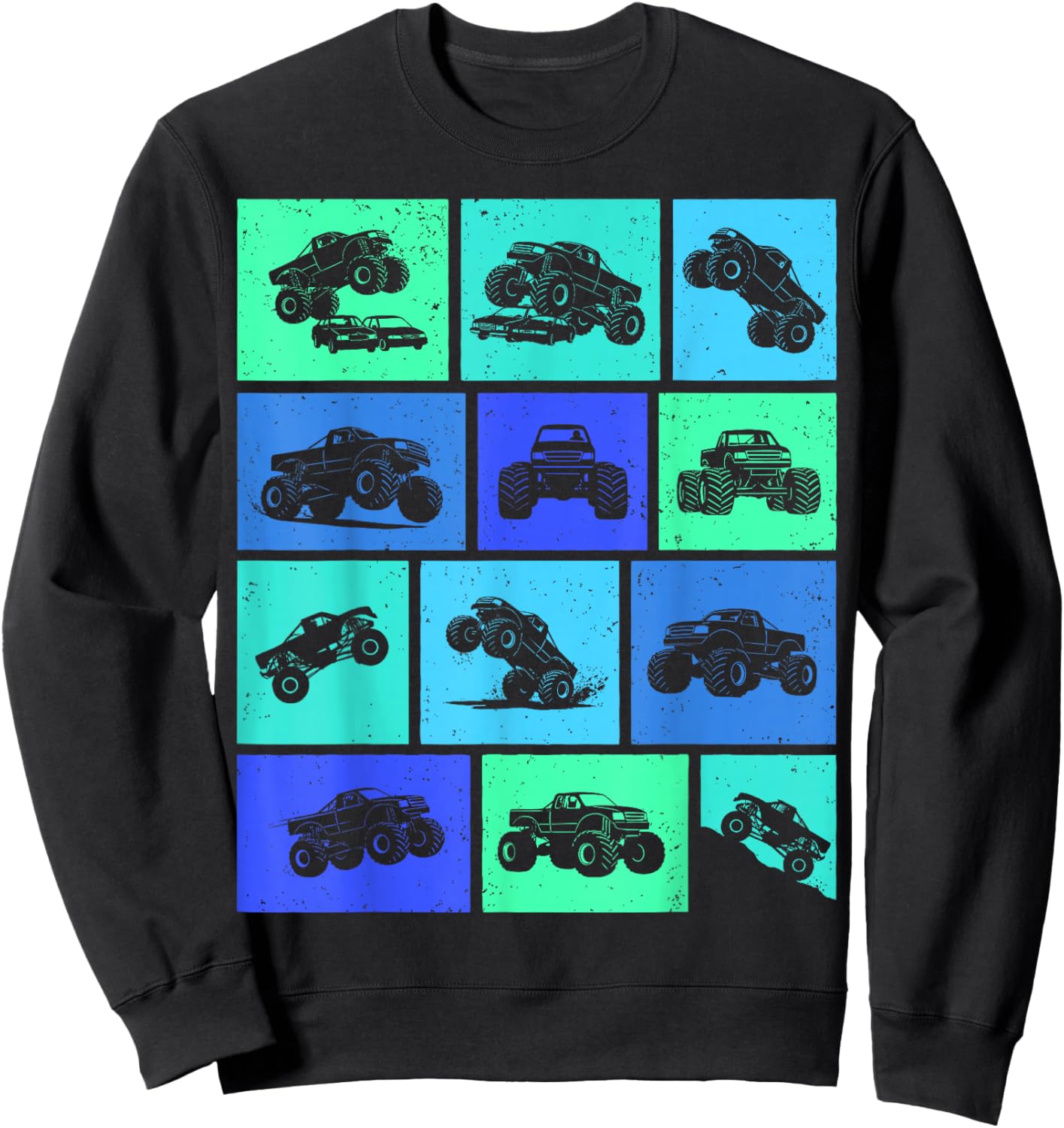 Monster Truck Boys Kids Sweatshirt - Sweatshirt | Black