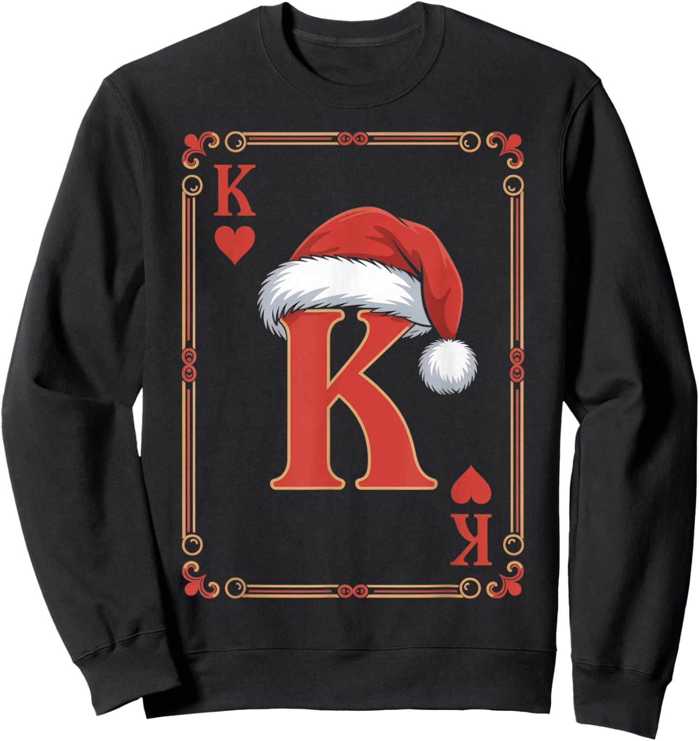 King of Hearts Christmas Costume Playing Cards King Hearts Sweatshirt - Sweatshirt | Black