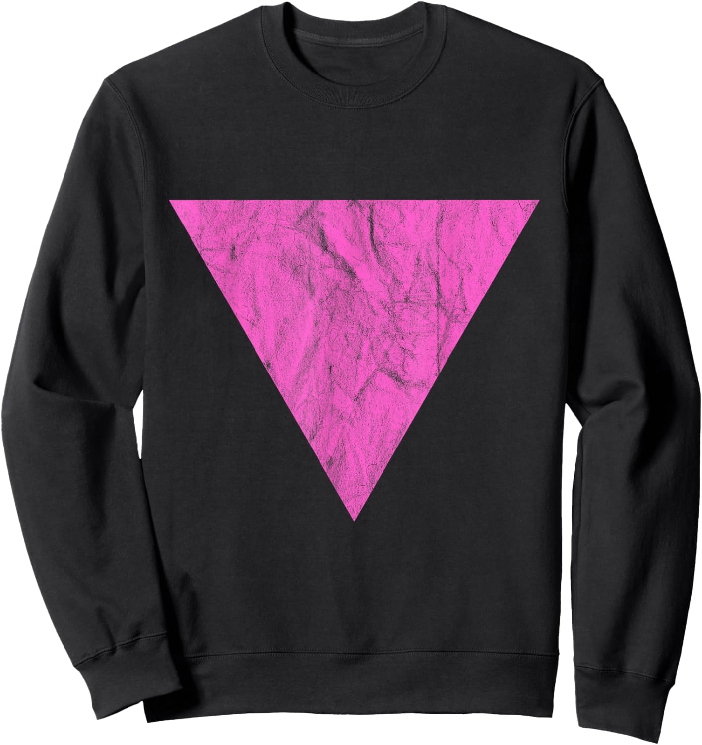 The Pink Triangle - LGBT Gay Pride Symbol - Vintage Sweatshirt - Sweatshirt | Black