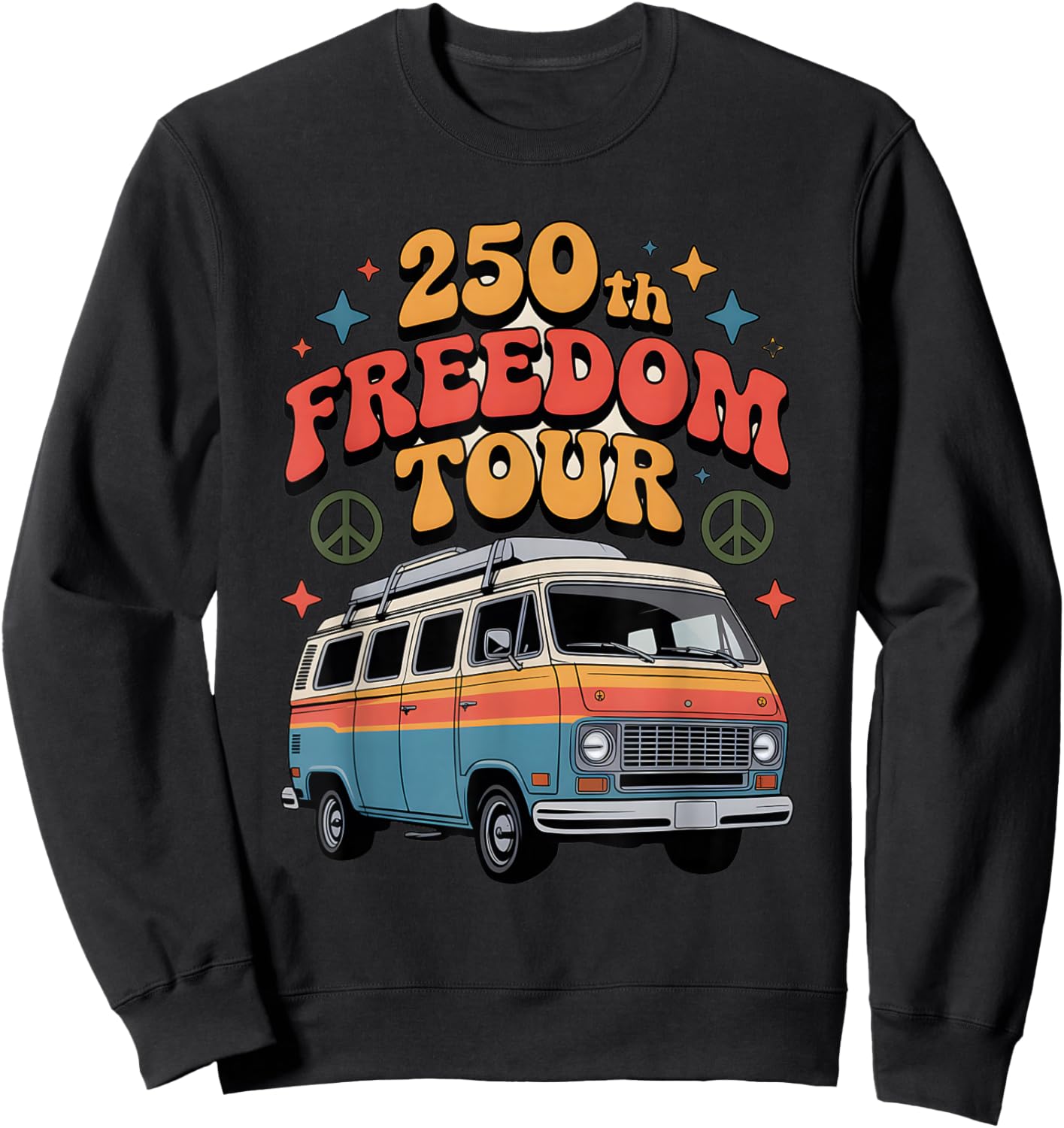 250 Years 1776-2026 250th Birthday Camping Sweatshirt - Sweatshirt | Black