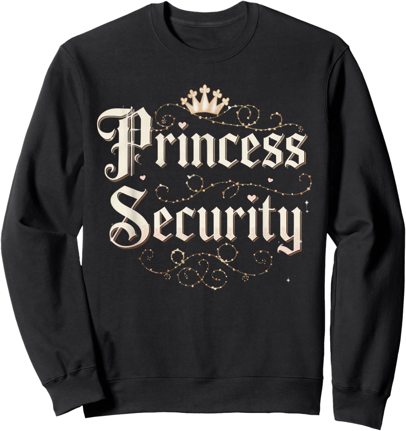 Princess Security Dad Big Brother Birthday Papa Mom Sweatshirt - Sweatshirt | Black