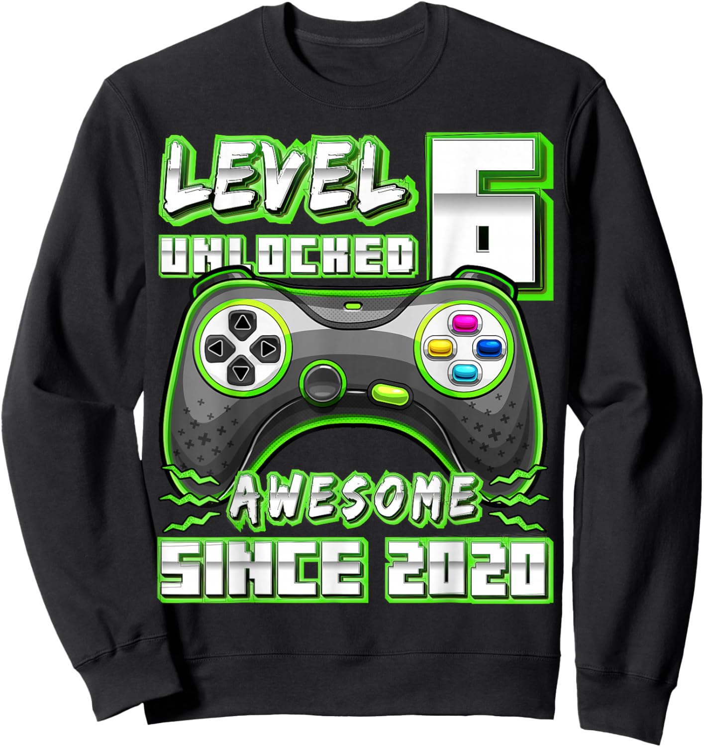 Level 6 Unlocked Birthday Boy Gamer 6 Year Video Game 2020 Sweatshirt - Sweatshirt | Black