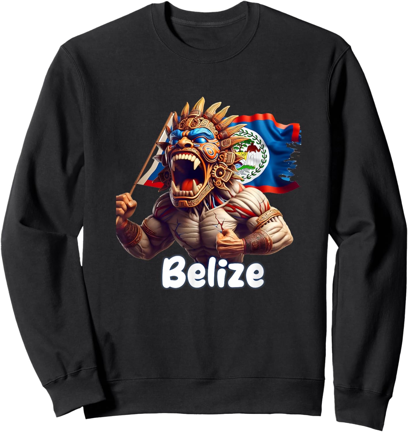 Belize Flag , Belize , Belize Sweatshirt - Sweatshirt | Black