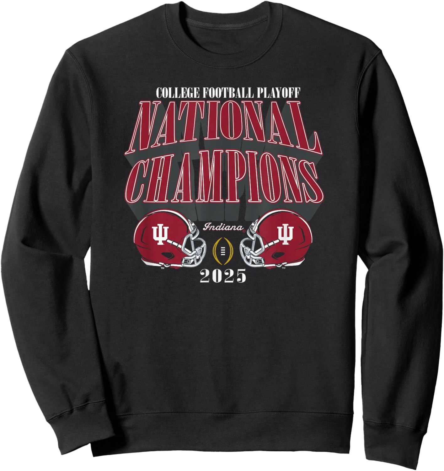 Indiana Hoosiers National Champs 2025 Football CFP Lombardi Sweatshirt - Sweatshirt | Black